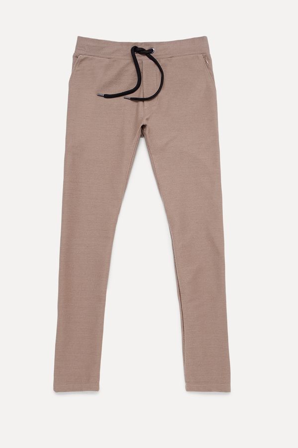 Calça Moletom Casual Diagonal Khaki - M