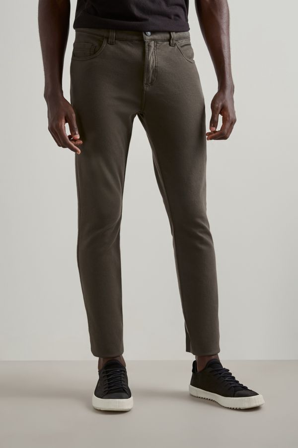 Calça Moletom 5 Pockets Elastano Verde Militar - 46