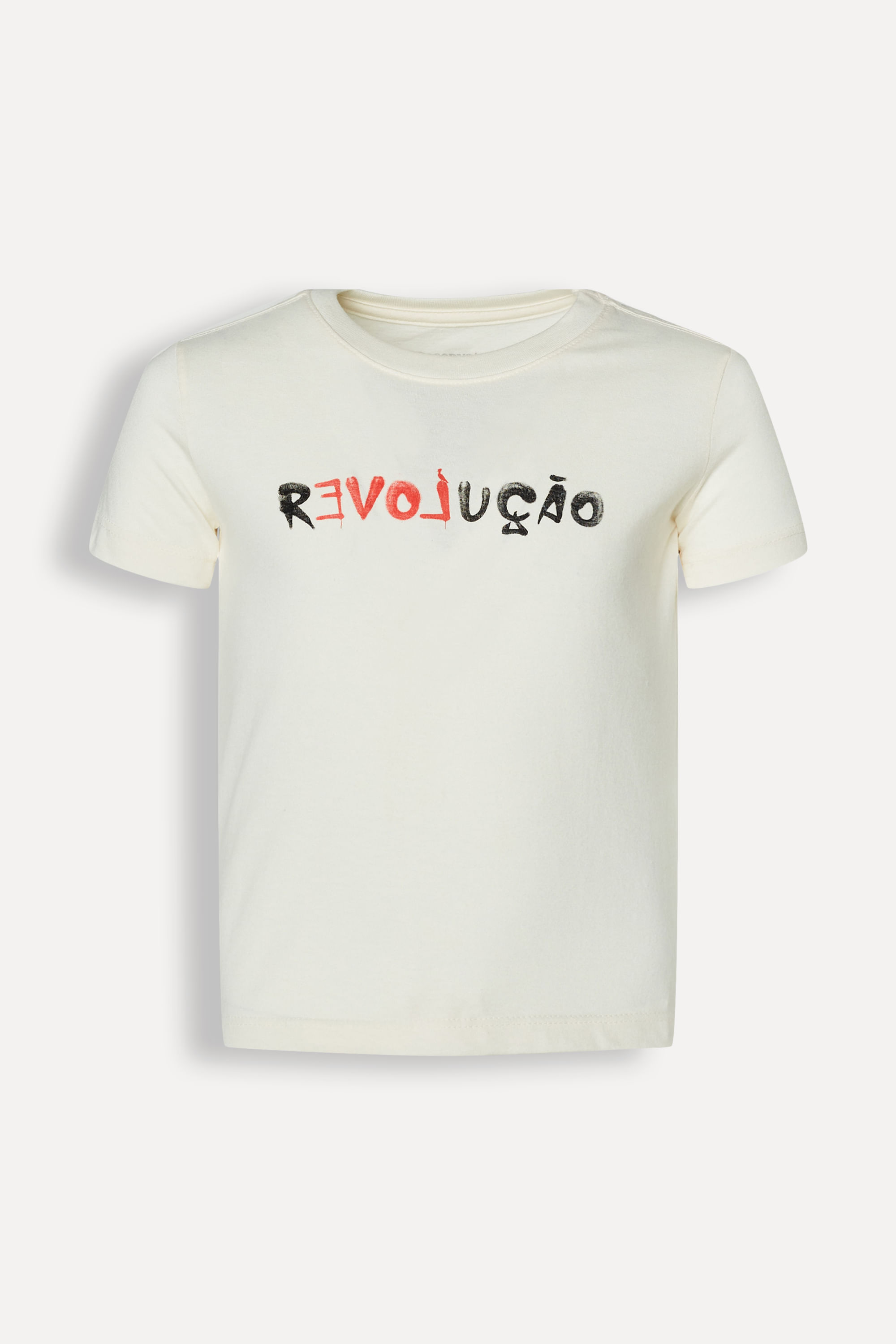 Camiseta Mini Pf Revolucao - Off White - 02