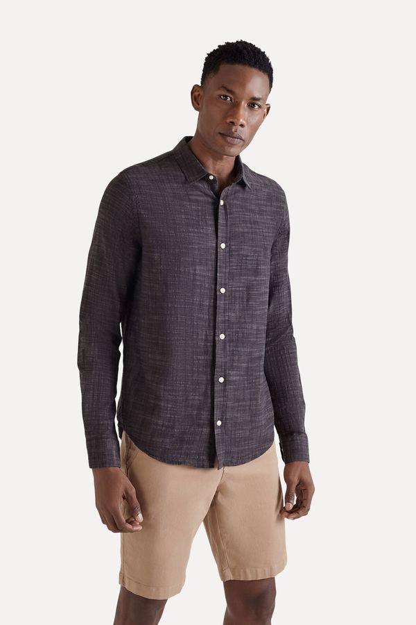 Camisa Listrada Flame Leve Preto - P
