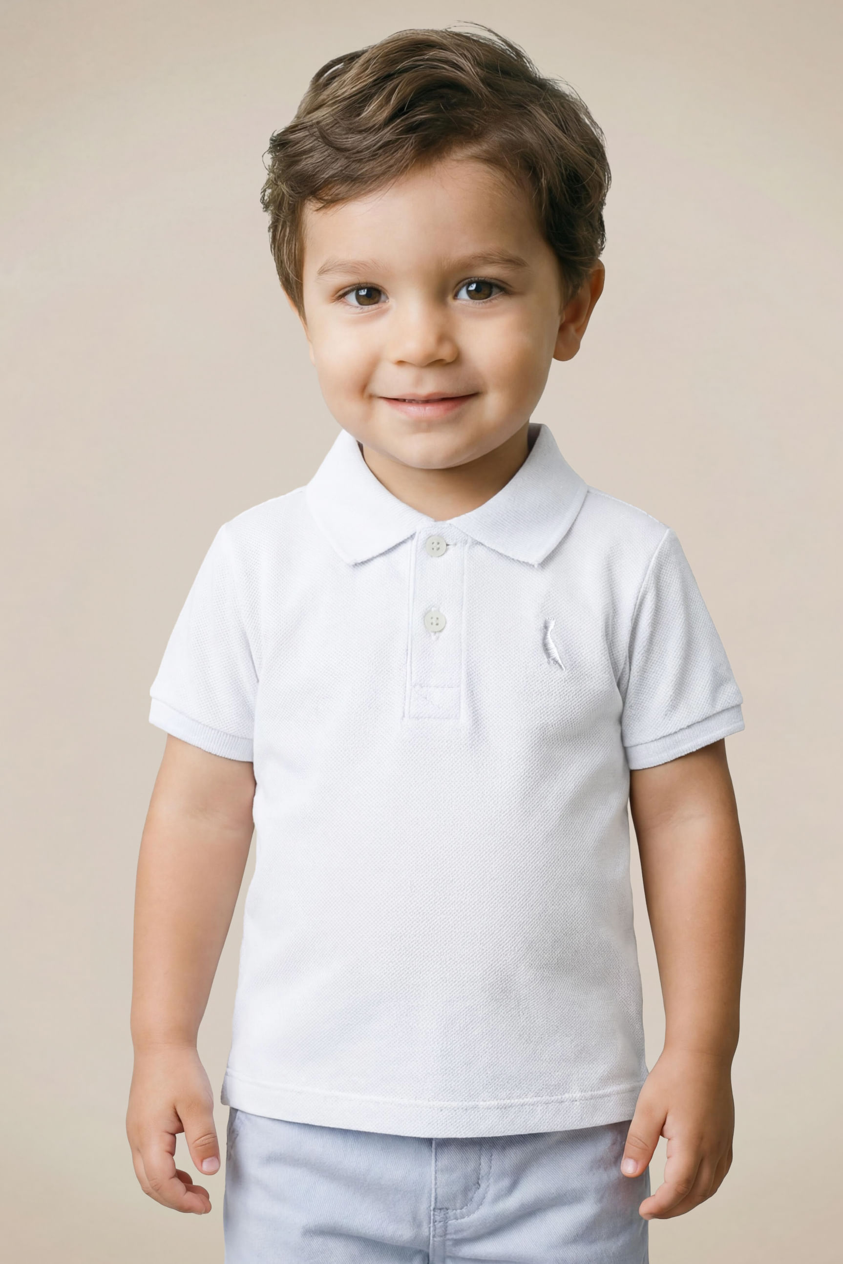 Polo Bb Piquet Basica Cores - Branco - P