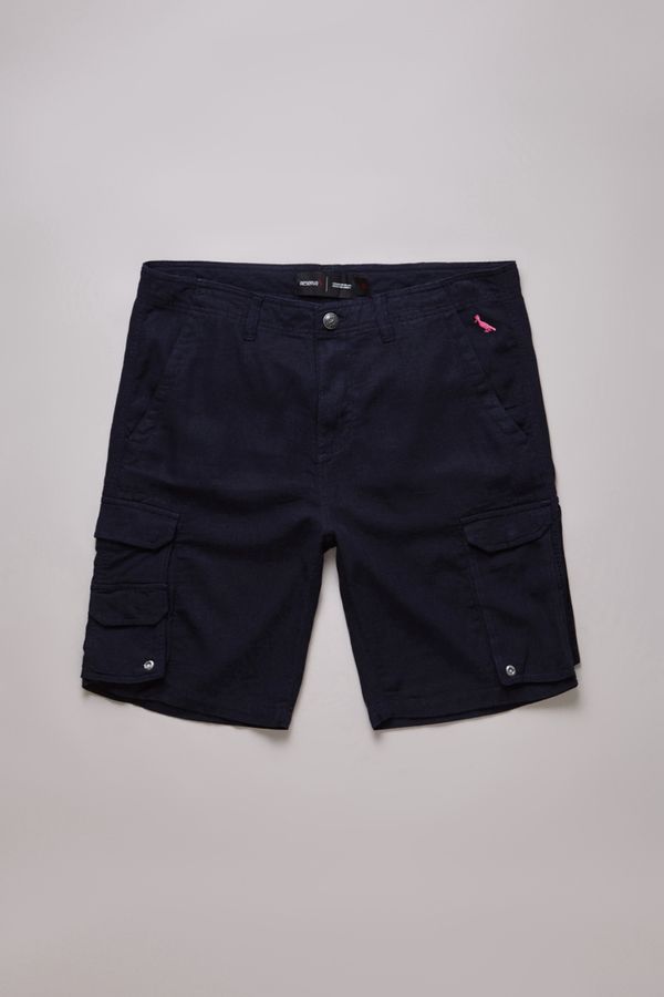 Bermuda Reserva Army Linho Indigo Az - 3g