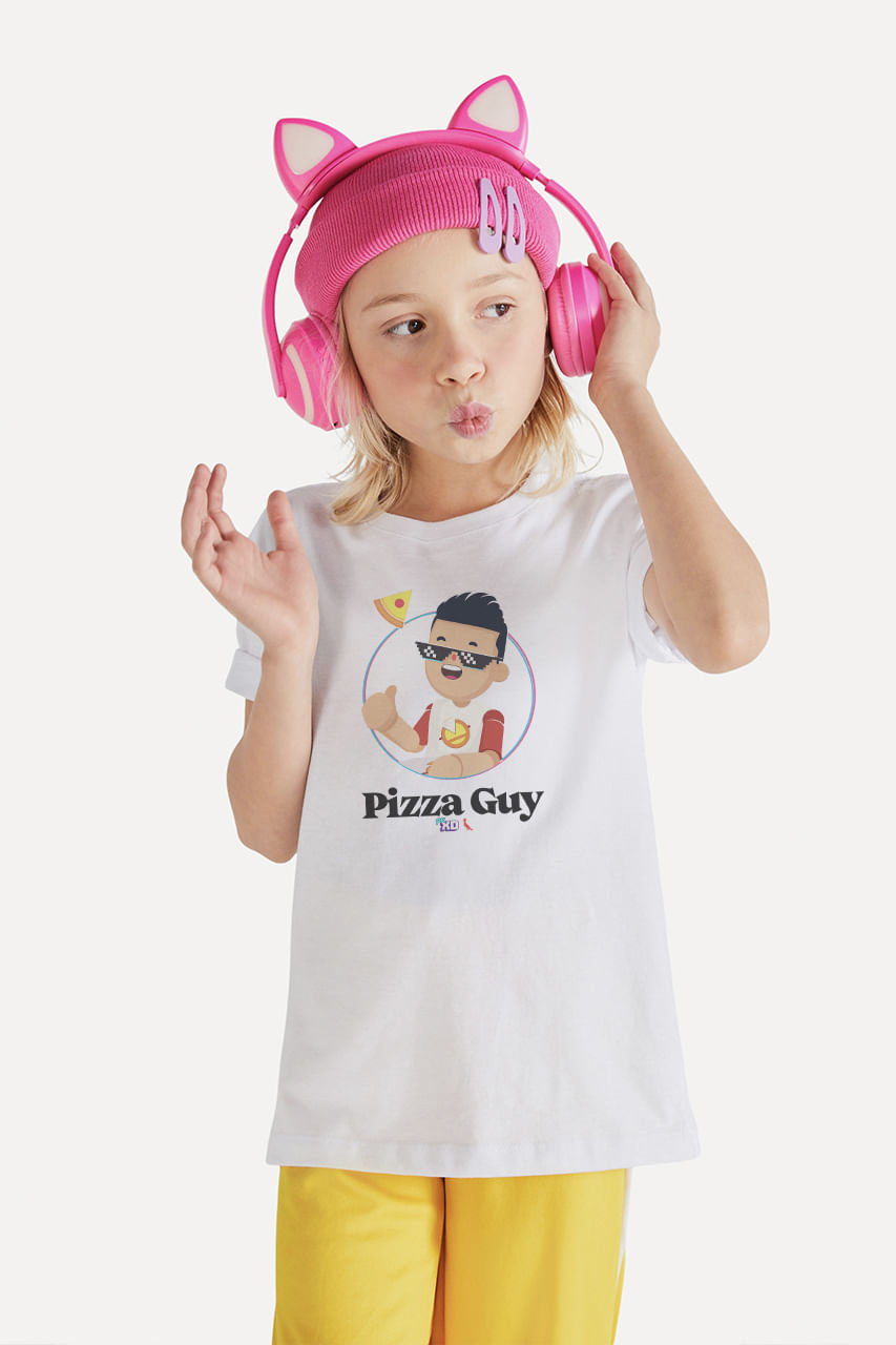 Camiseta Mini Pizza Guy Pk Xd - Branco - 02