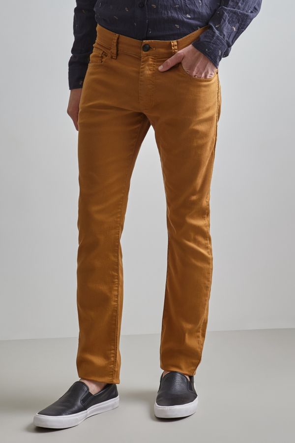 Calça Sarja 5 Pockets Elastano Color Pacoca - 40