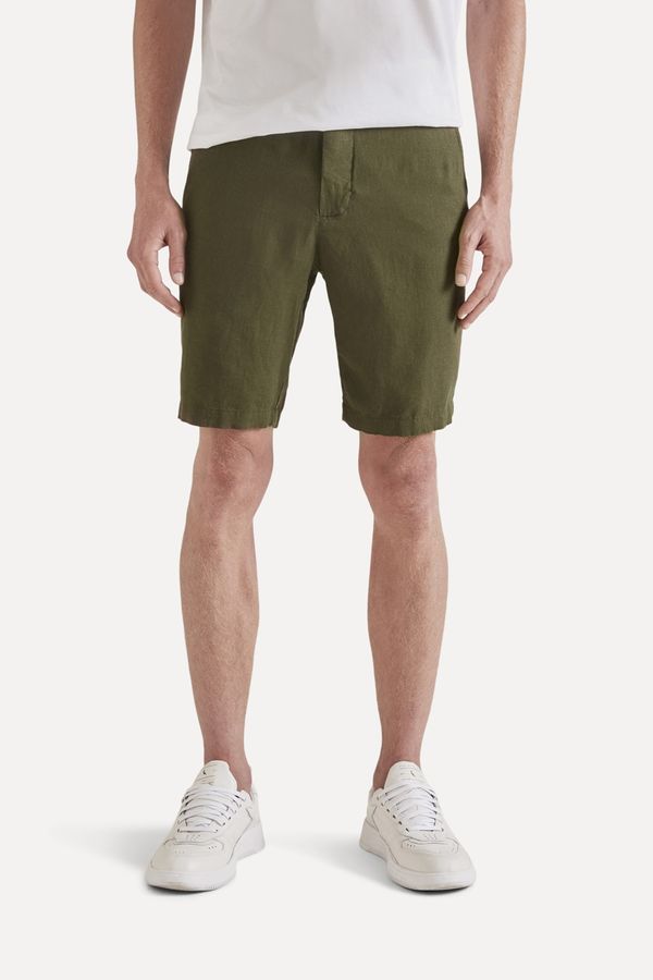 Bermuda Casual Linho Militar - 46