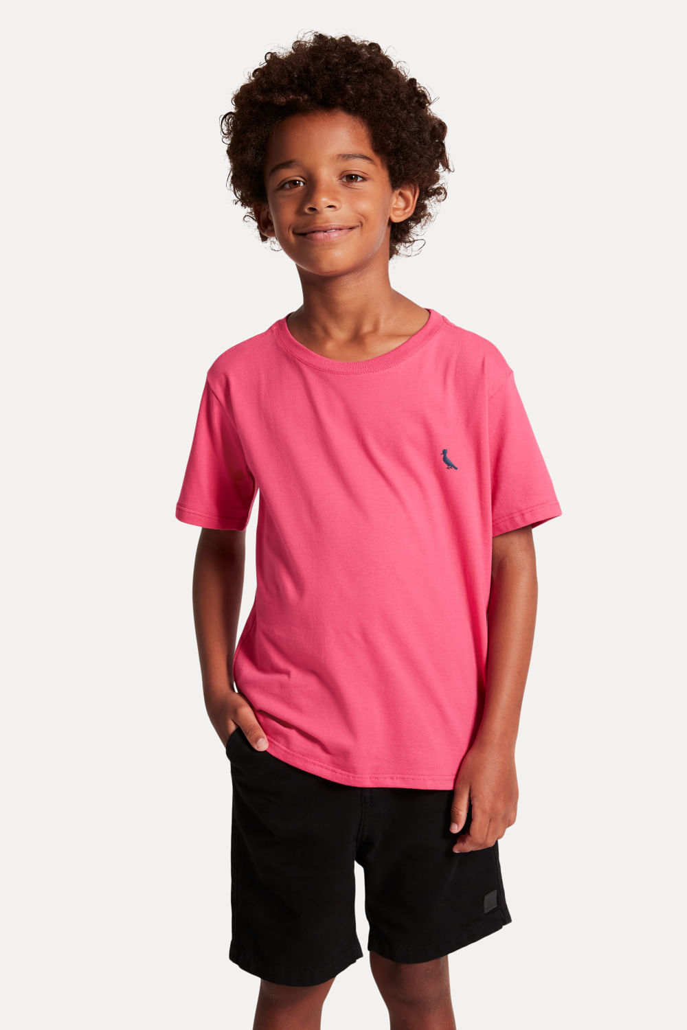Camiseta Reserva Mini Gota Pica-pau Bordado - Rosa Pink - 14