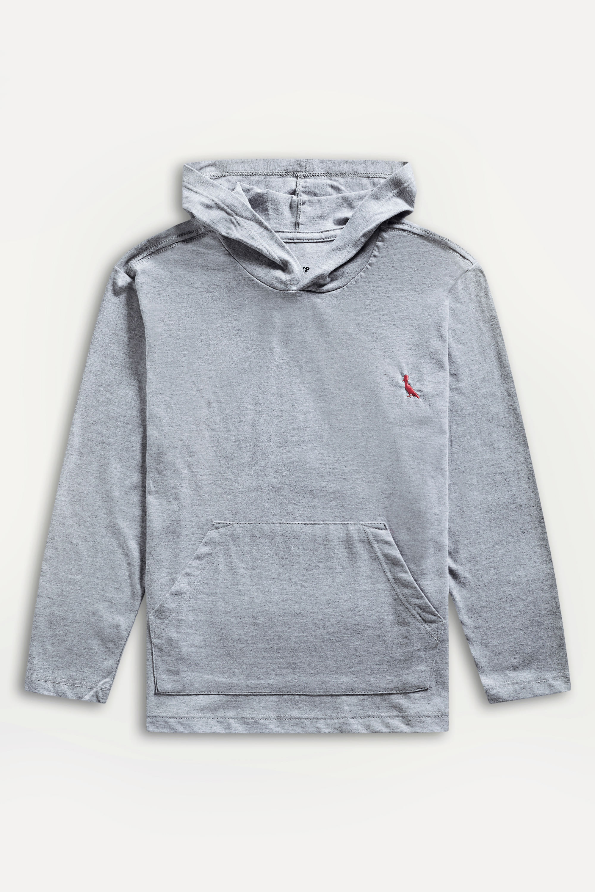 Hoodie Mini Canguru Brasa Pp Bordado - Cinza Mescla Medio - 02