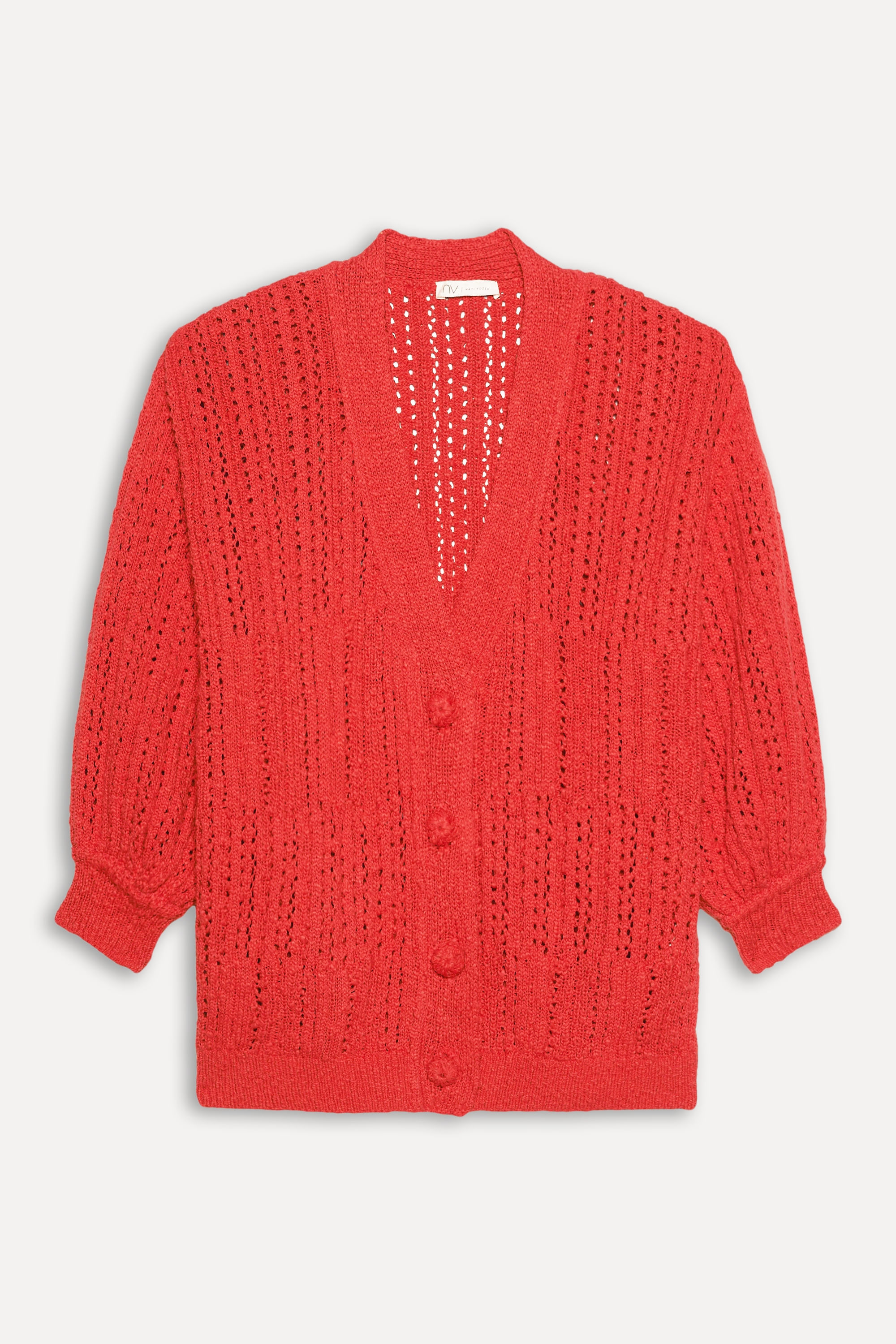 Casaco Tricot Ponto Rendado