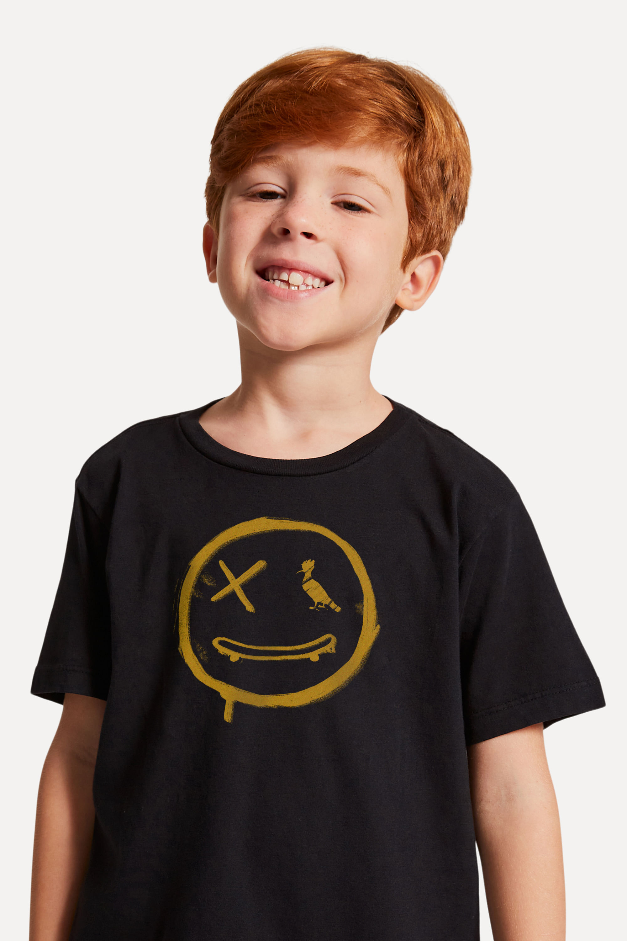 Camiseta Mini Est Teen Spirit Amarelo - Preto - 06