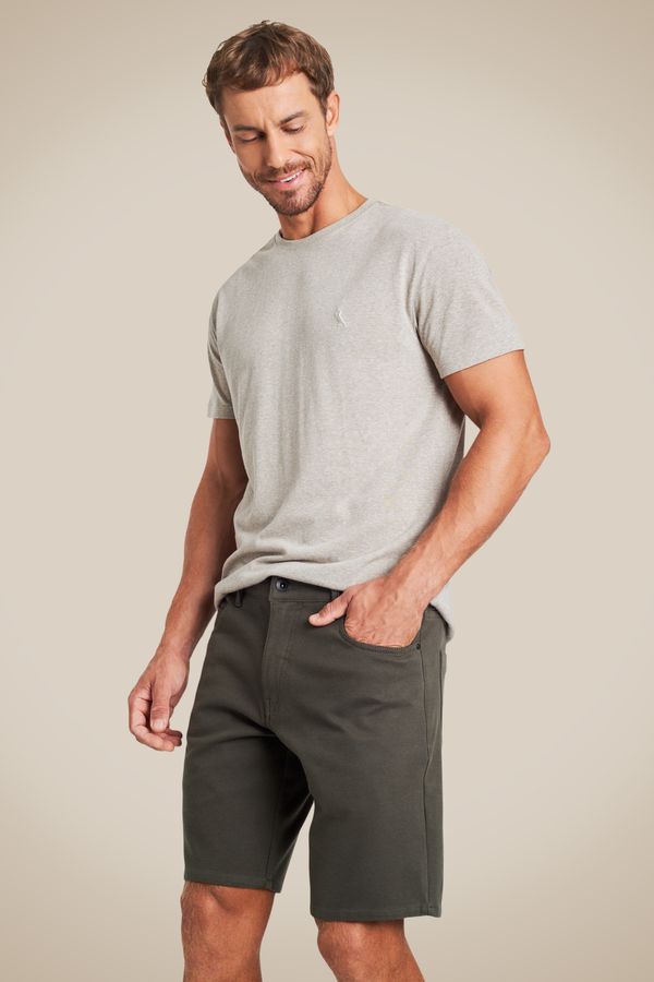 Bermuda 5 Pockets Moletom Militar - 44