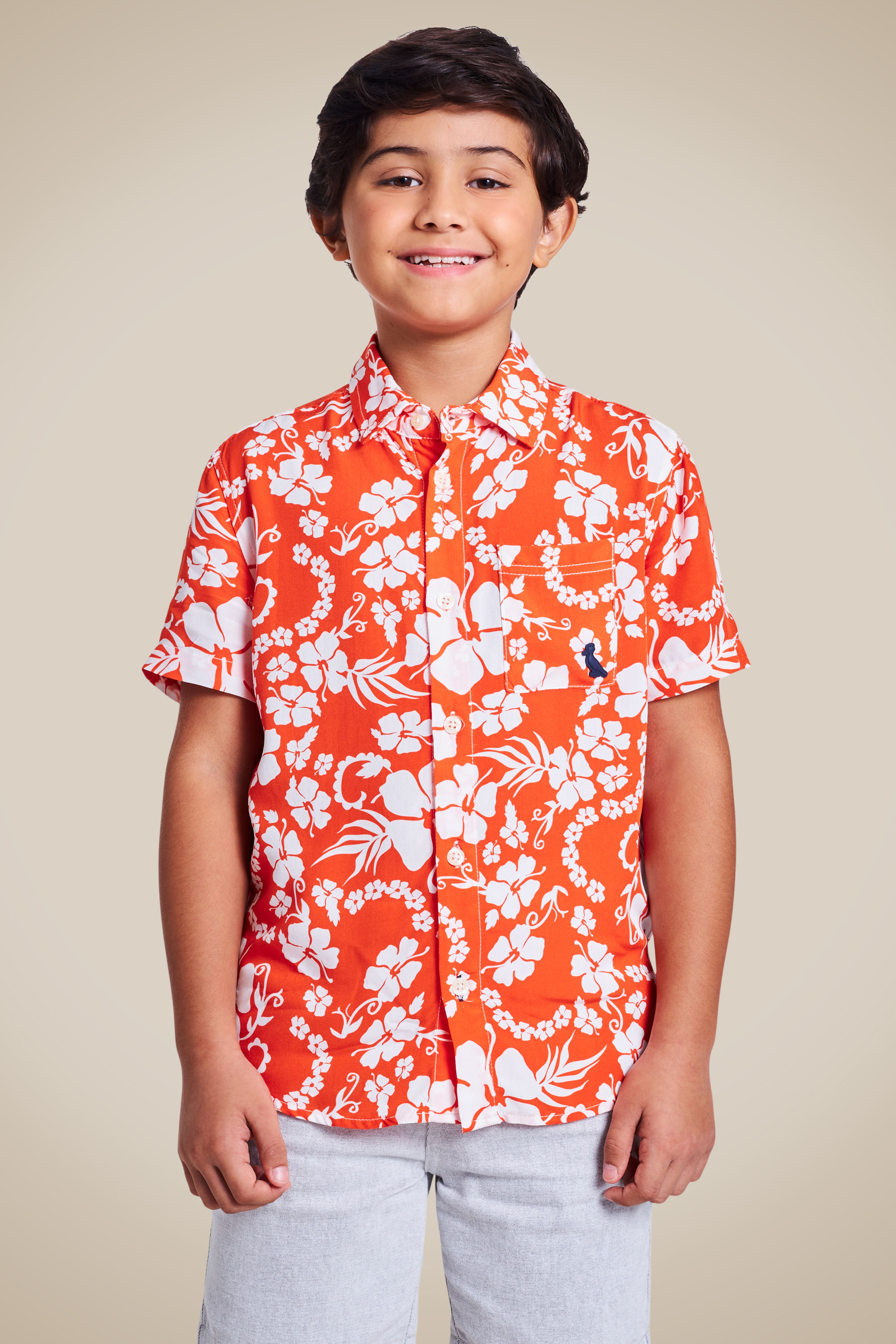 Camisa Mini Mc Hibiscos