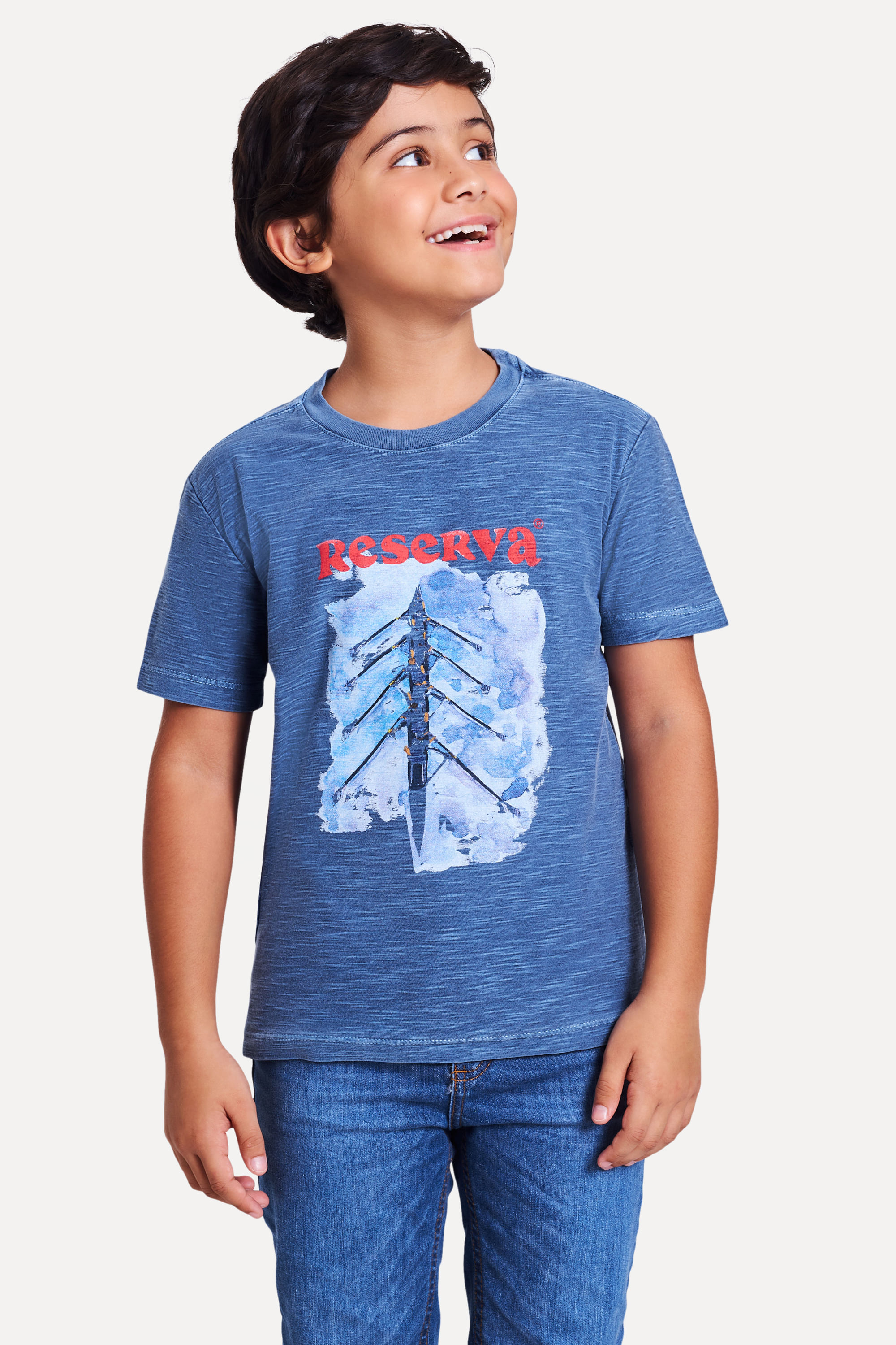 Camiseta Est Mini Tp Aquarela Remadores - Marinho Navy - 02