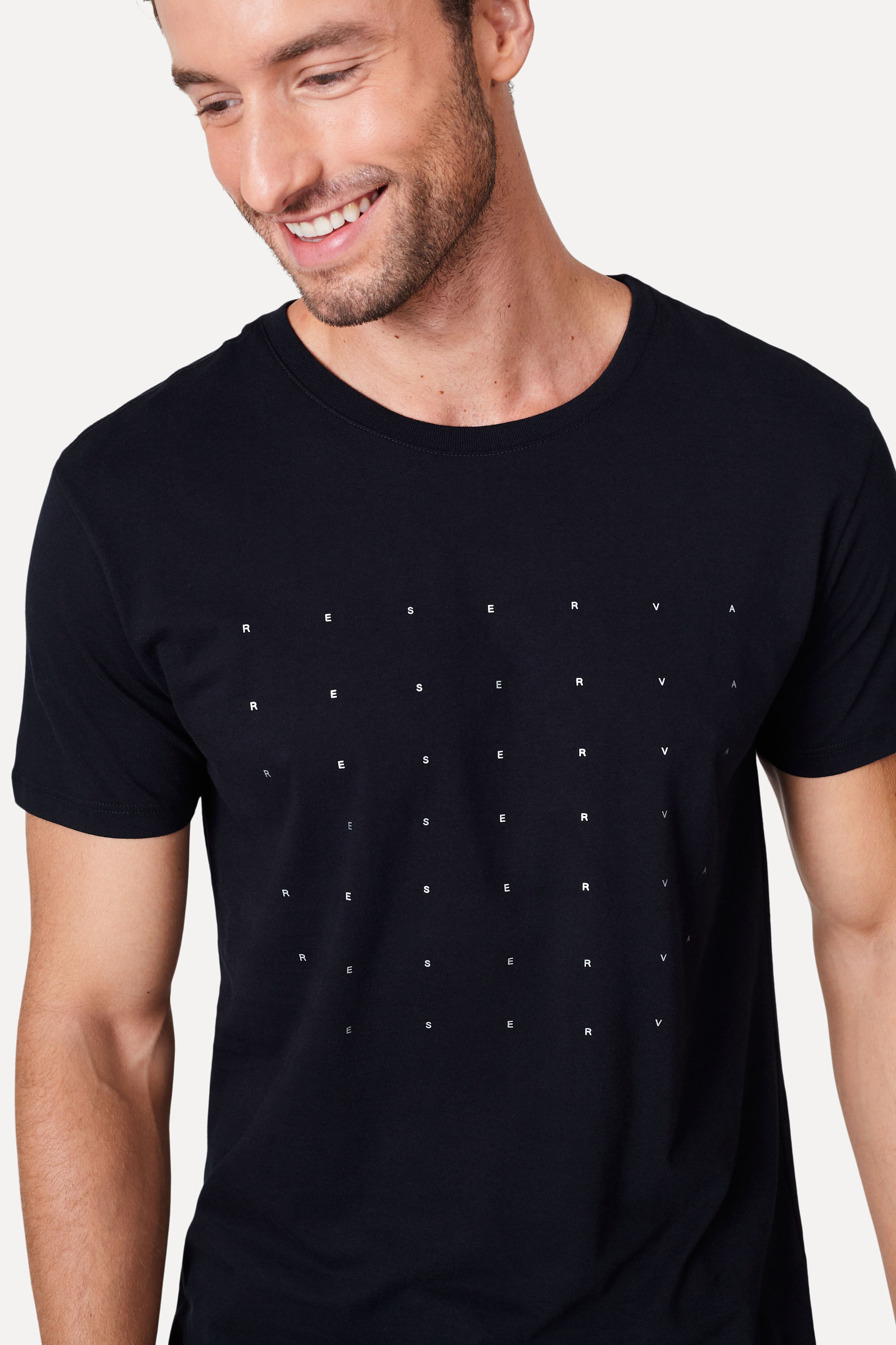 Camiseta Slim Estampada Rsv Grafite