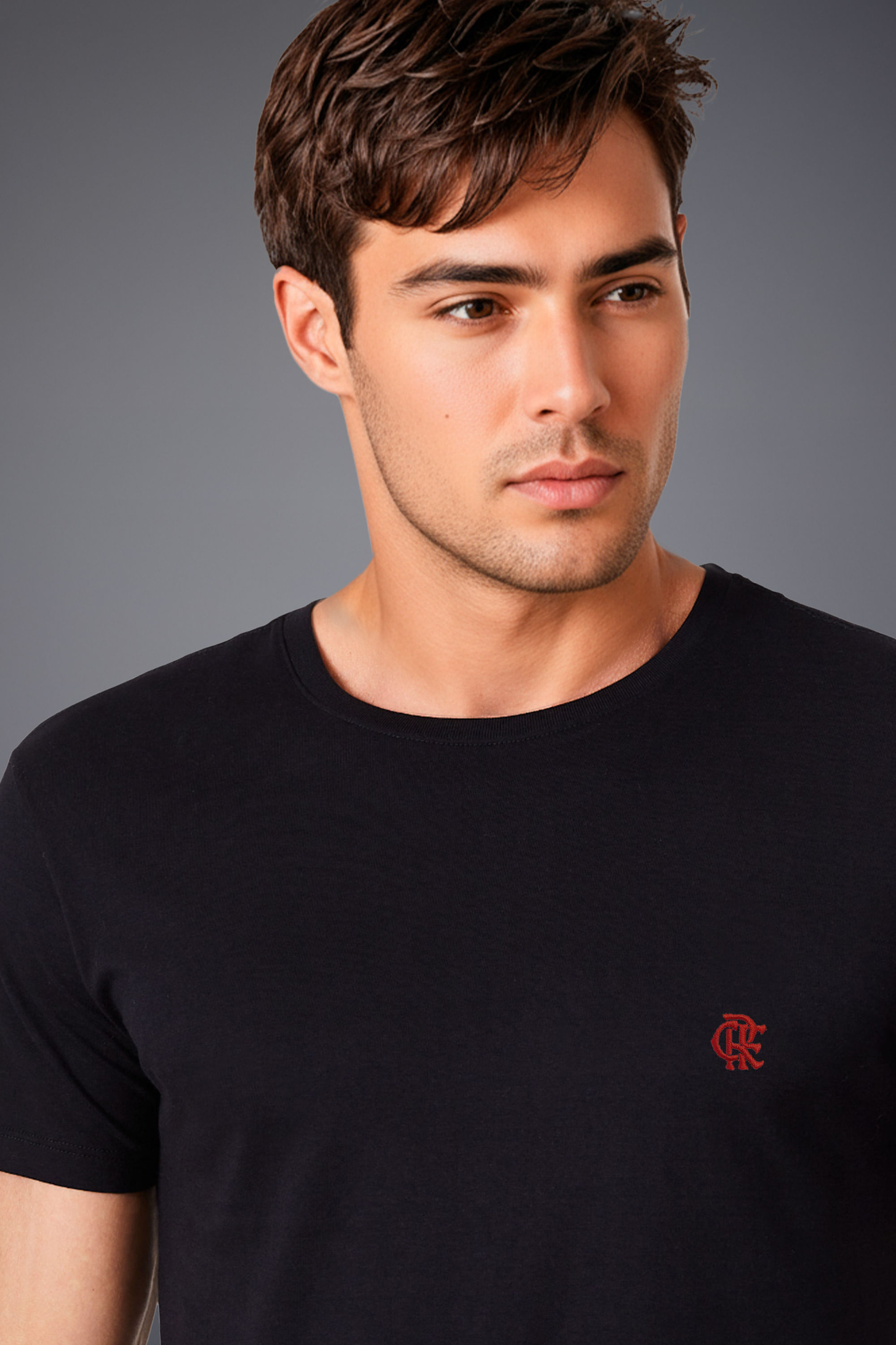 Camiseta Crf Bordado Vermelho Fla