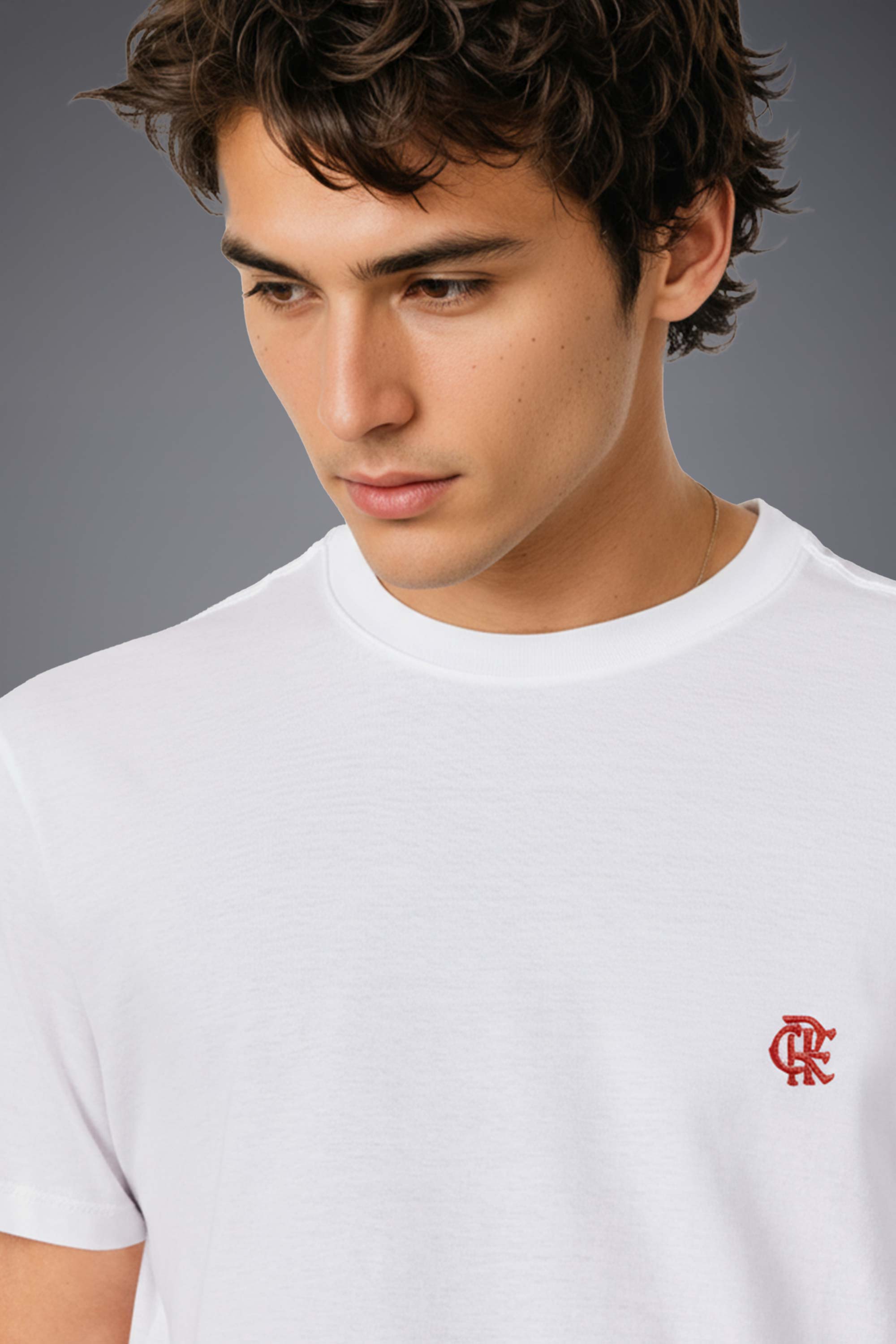 Camiseta Crf Bordado Vermelho Fla