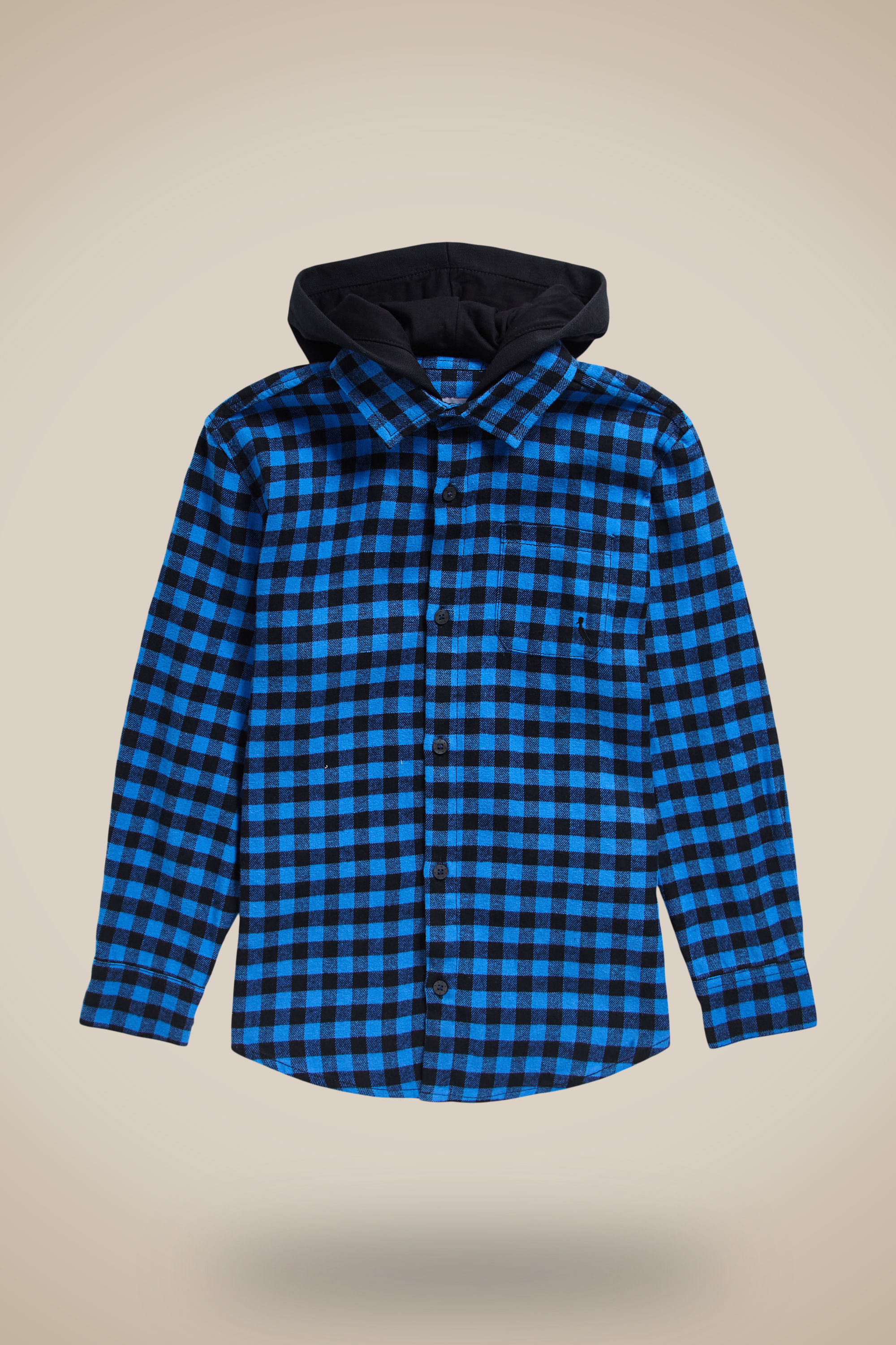Camisa Ml Mini Flanela Capuz Moletom Ii