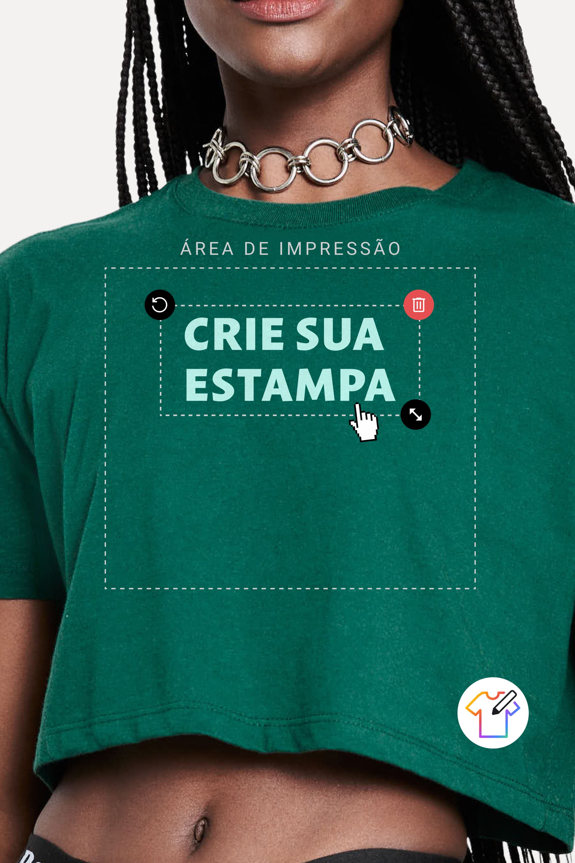 Camiseta Cropped Personalizada Faca Vc