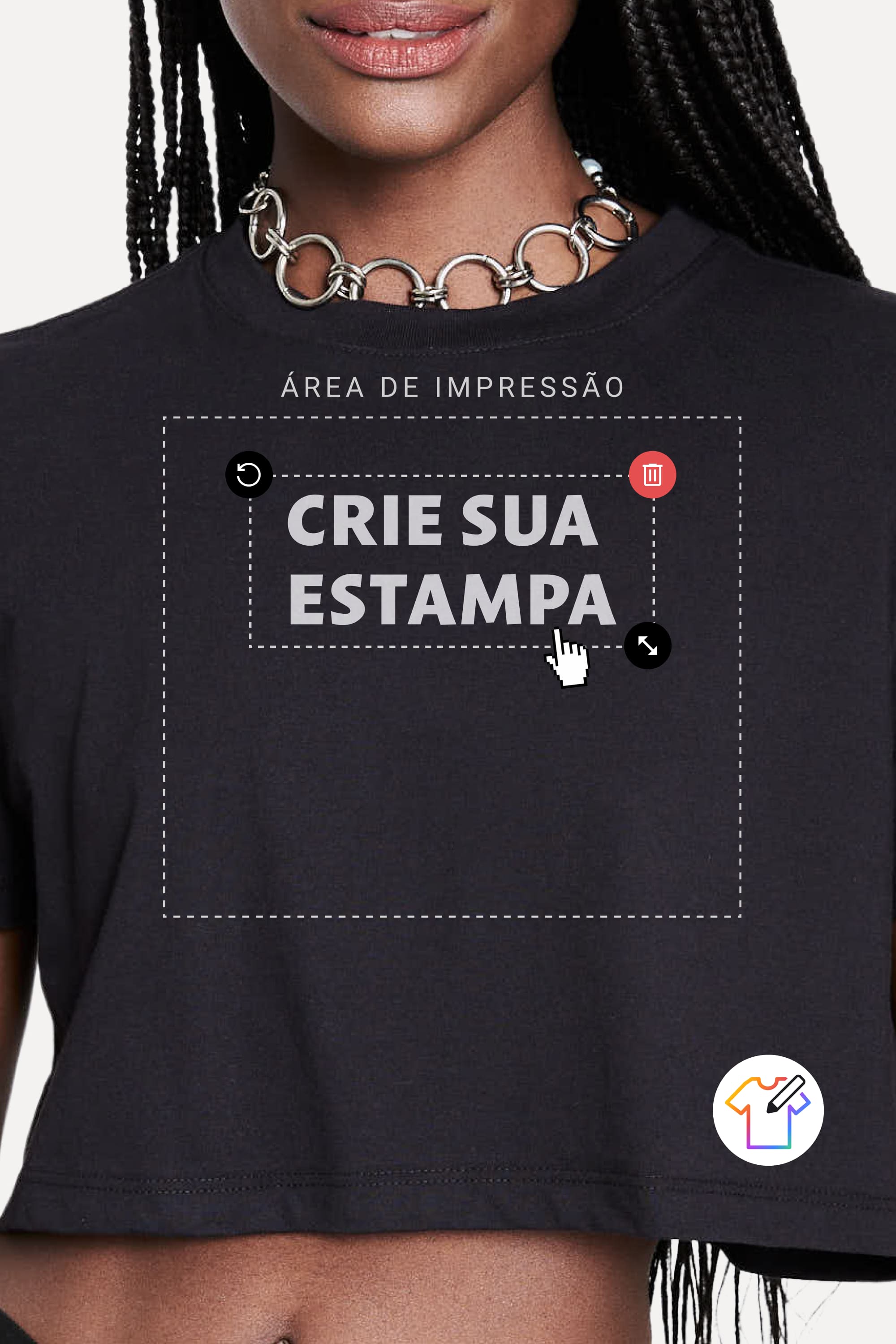 Camiseta Cropped Personalizada Faca Vc