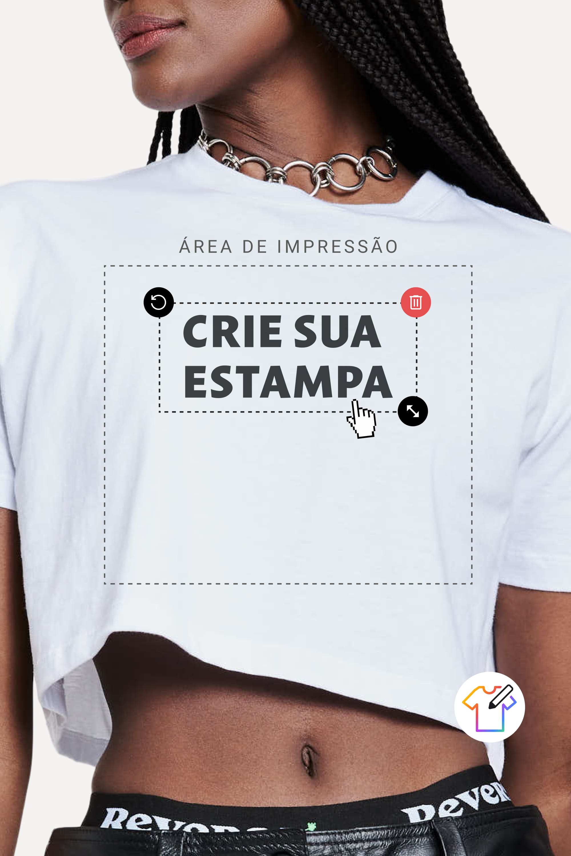 Camiseta Cropped Personalizada Faca Vc