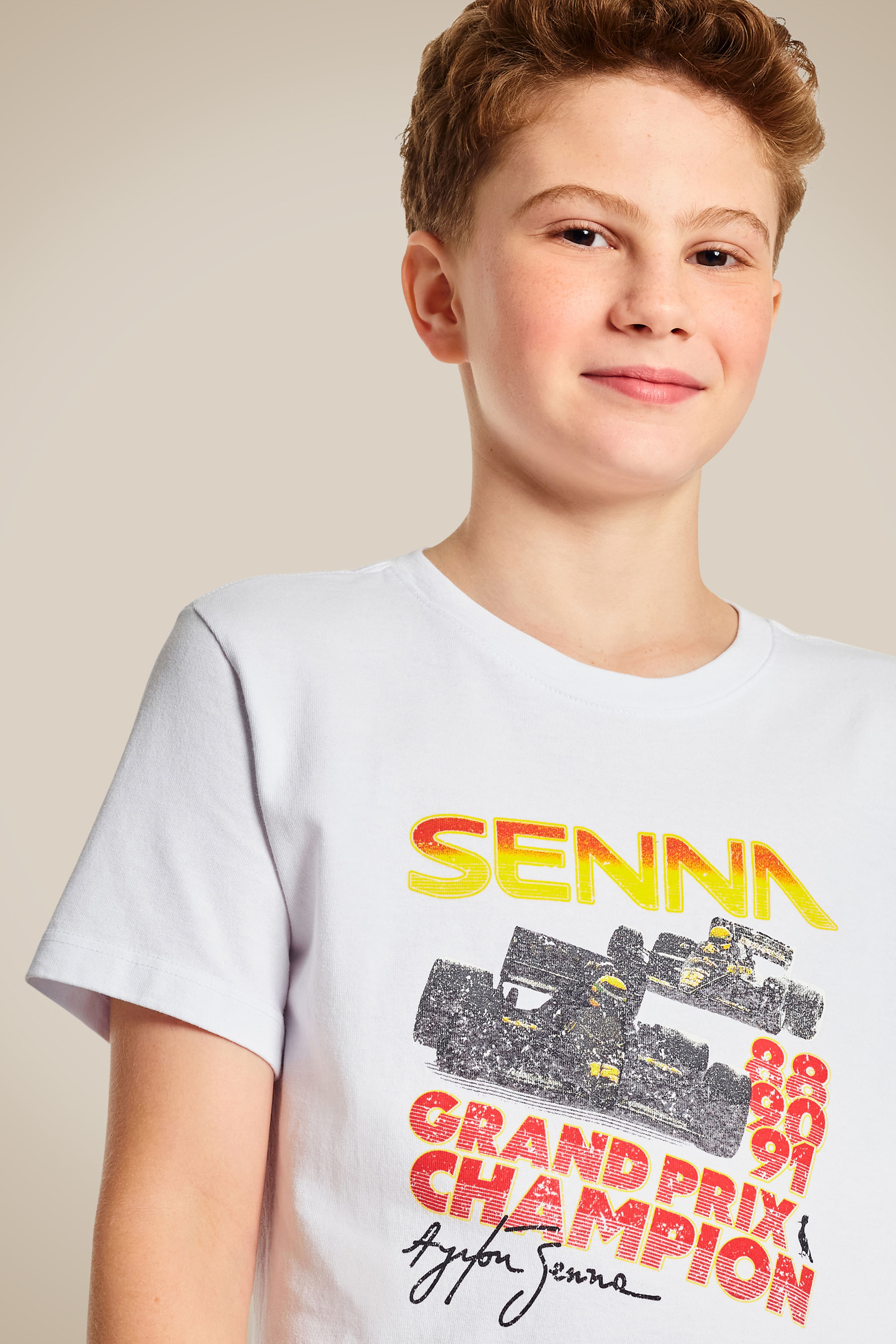 Camiseta Mini Estampa Grand Prix Senna