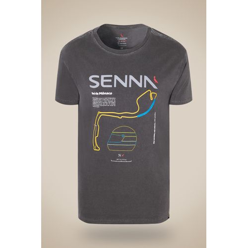 Camiseta Estampada Circuito Monaco Senna