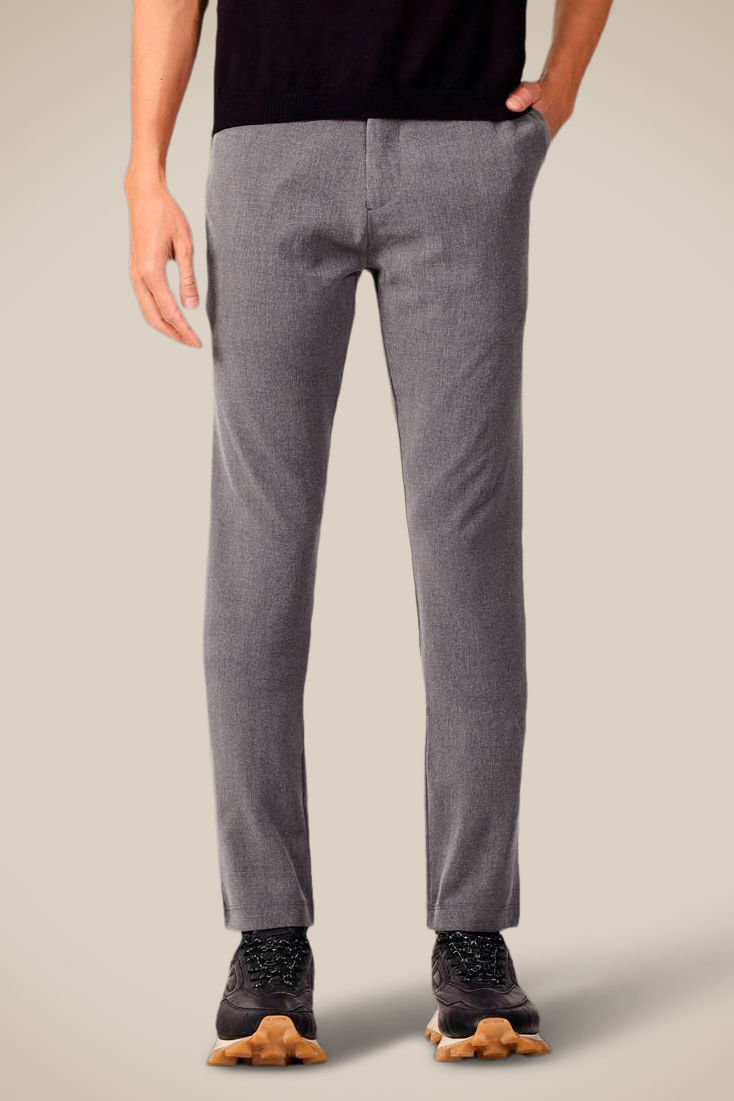Calca Chino Comfort - Cinza Mescla - 48
