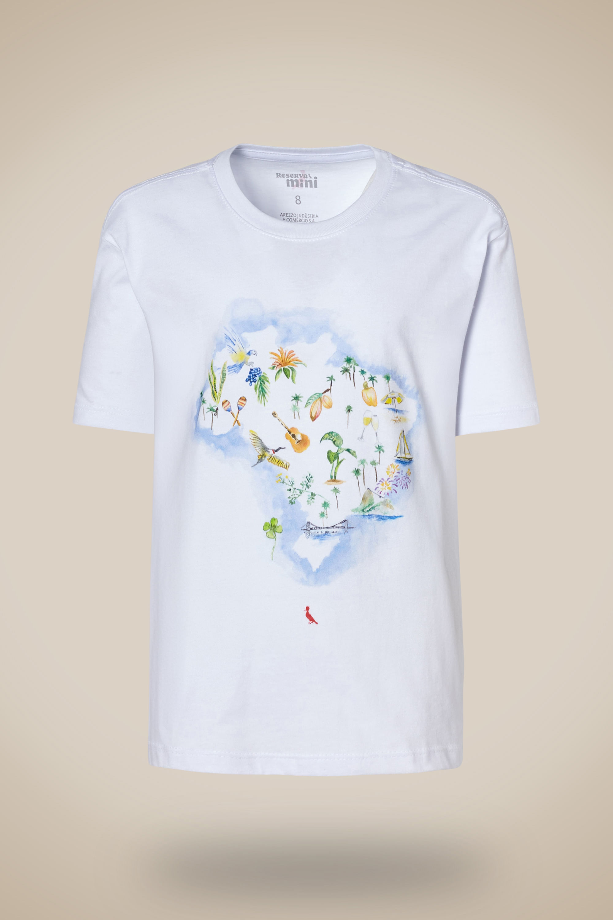 Camiseta Mini Est Brasil Color