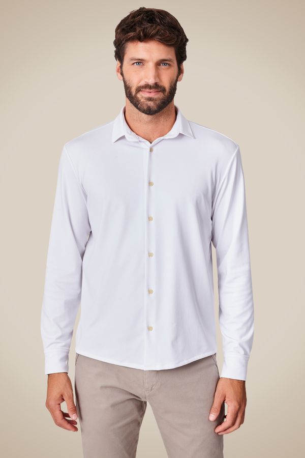 Camisa Ml Pima Essential Branco - Gg