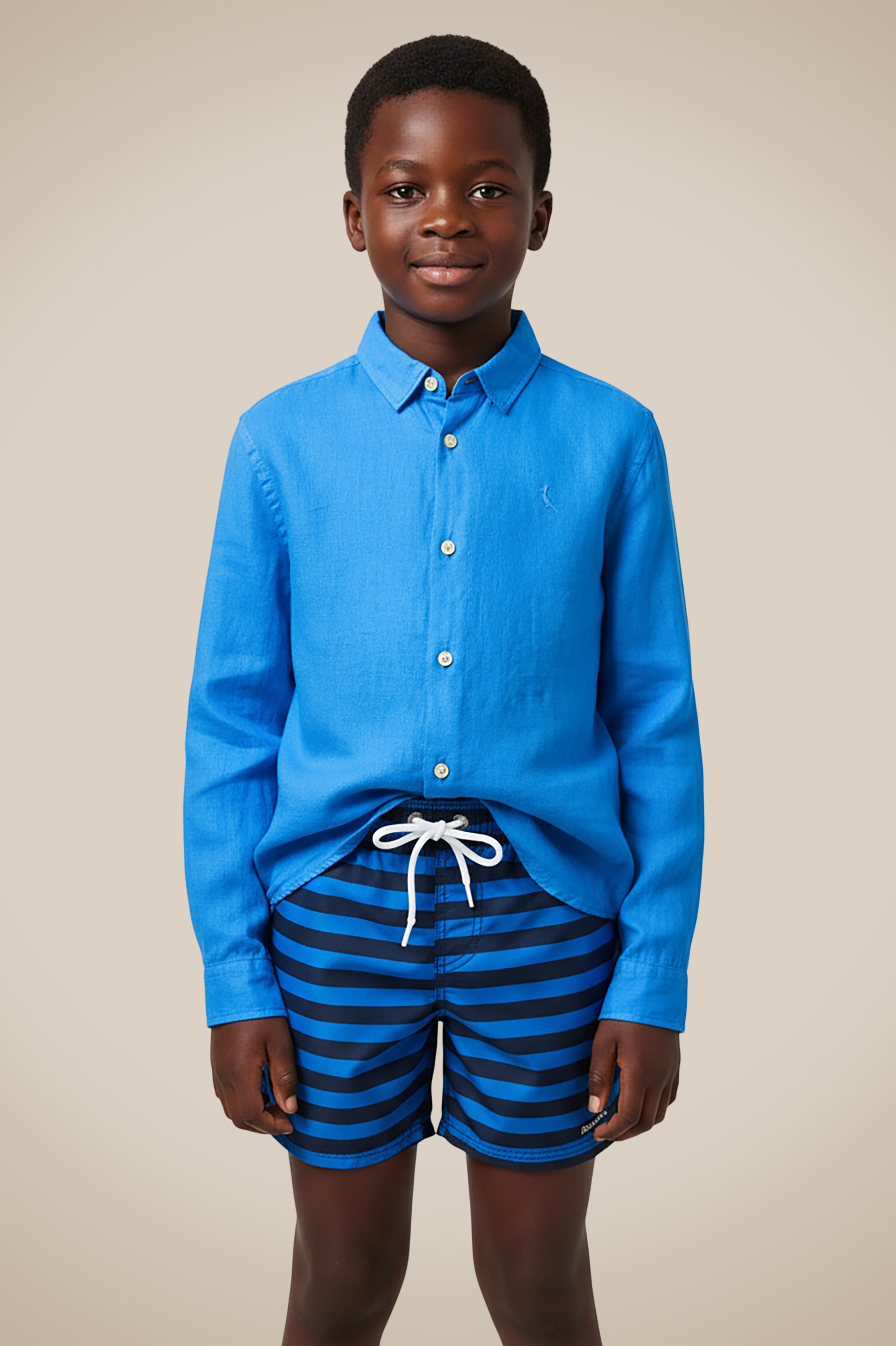 Camisa Mini Ml Tp Linho Tinturado
