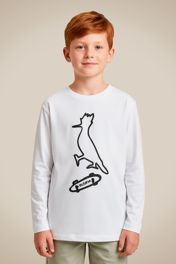 Camiseta Ml Mini Estampada Ollie Branco - 08