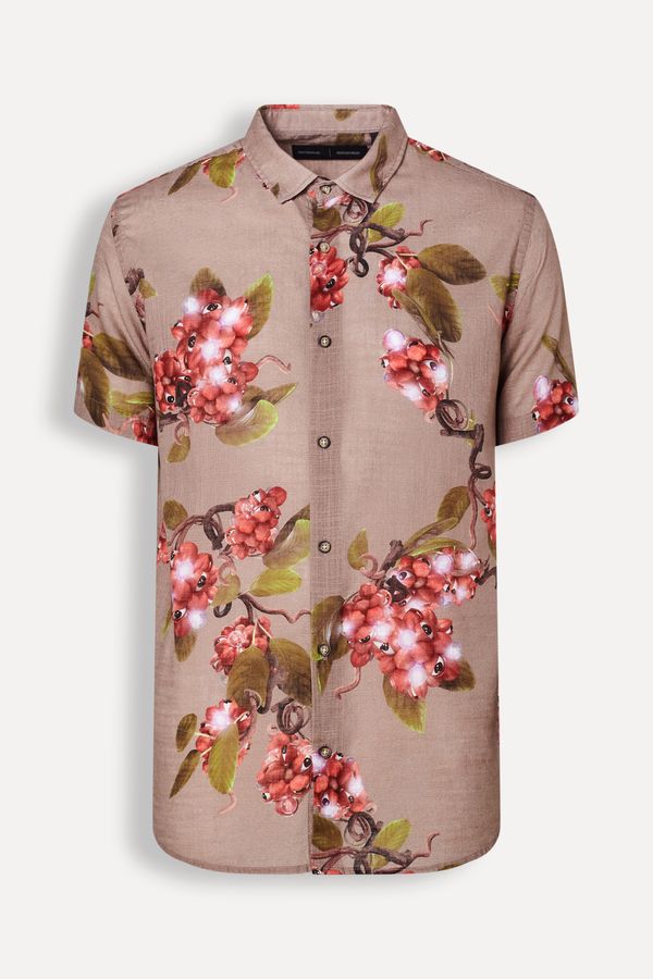 Camisa Mc Estampa Maues Khaki - M