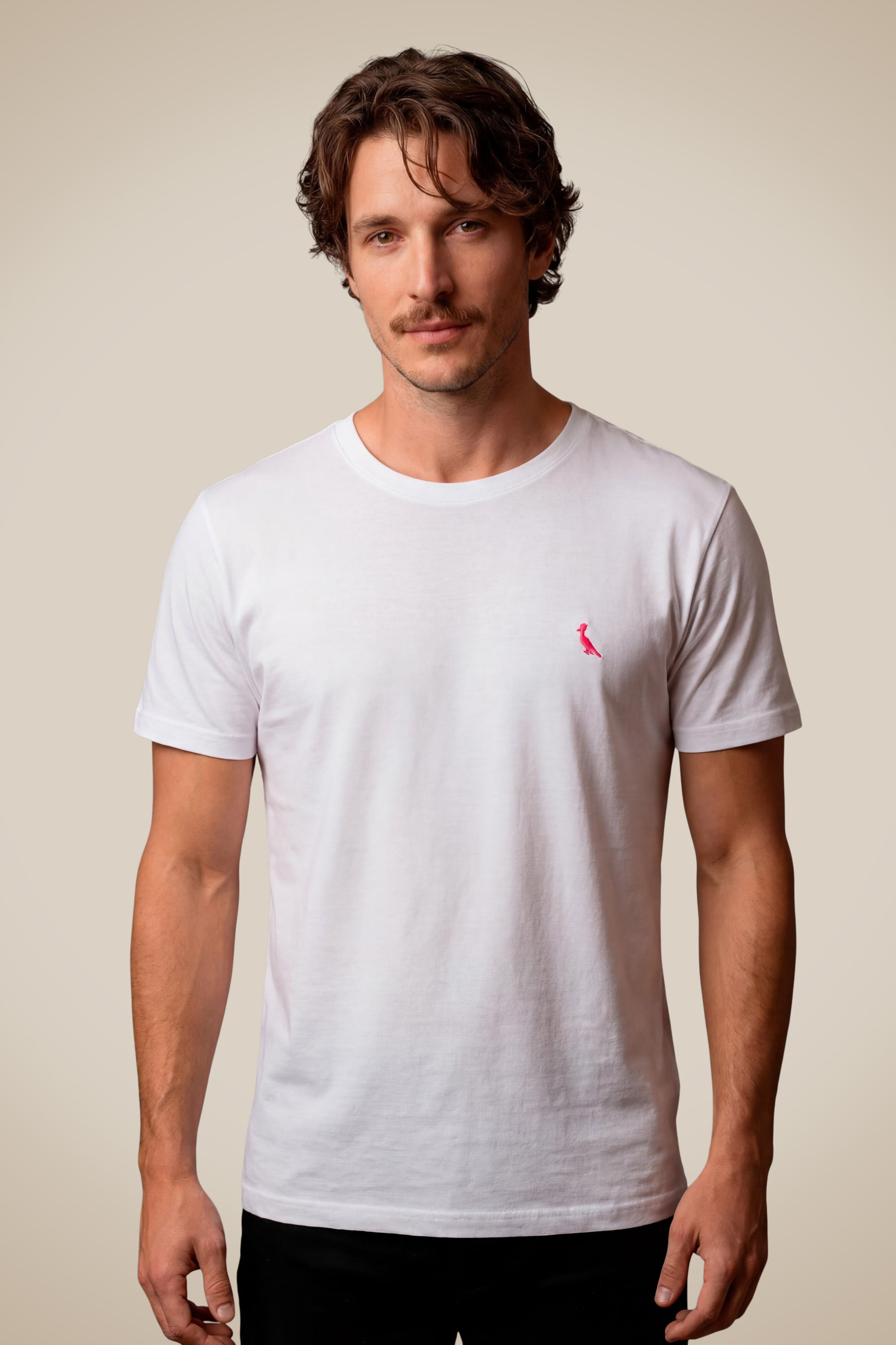 Camiseta Pica Pau Bordado Mauve