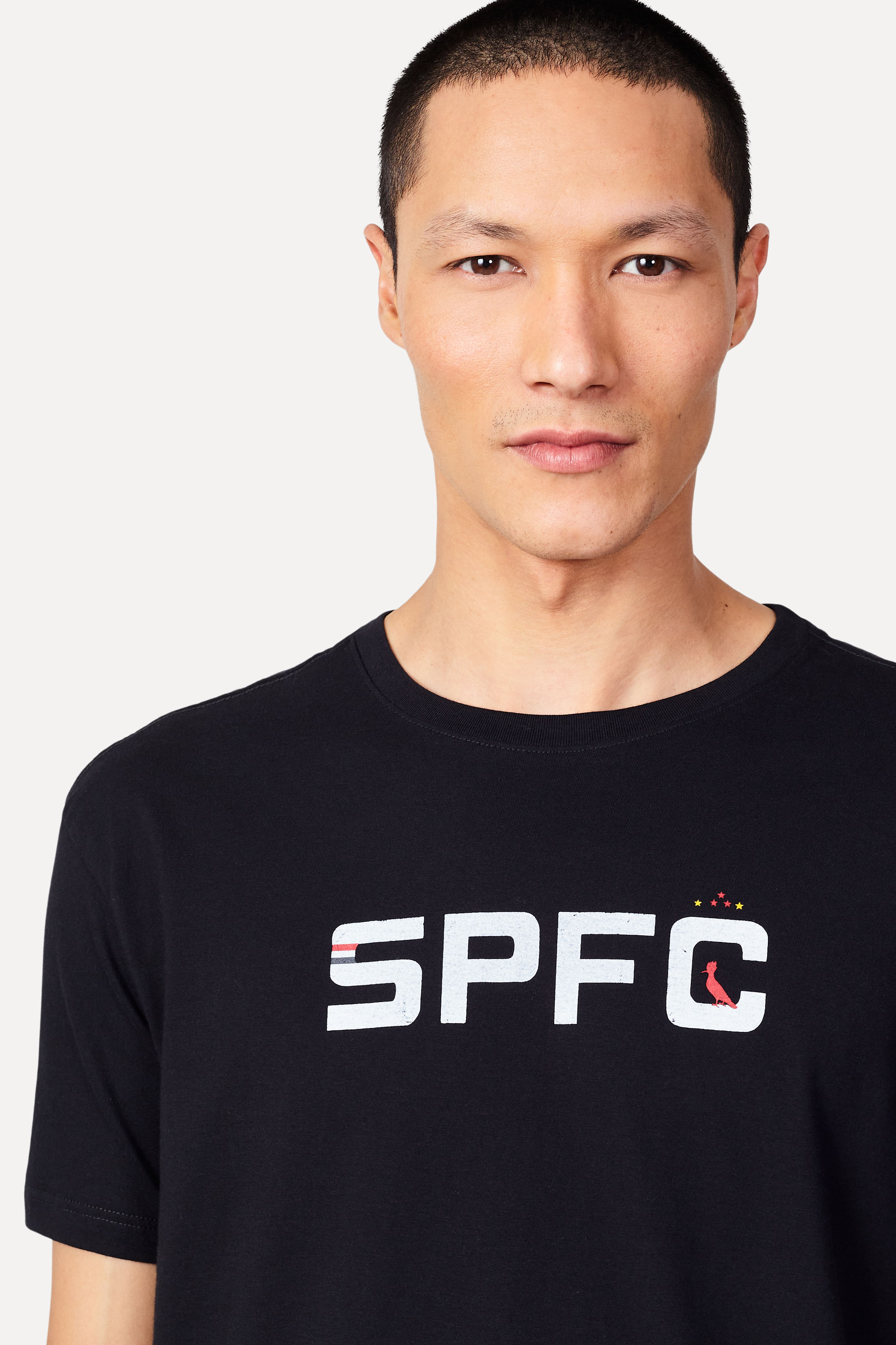 Camiseta Estampada Spfc - Preto - P