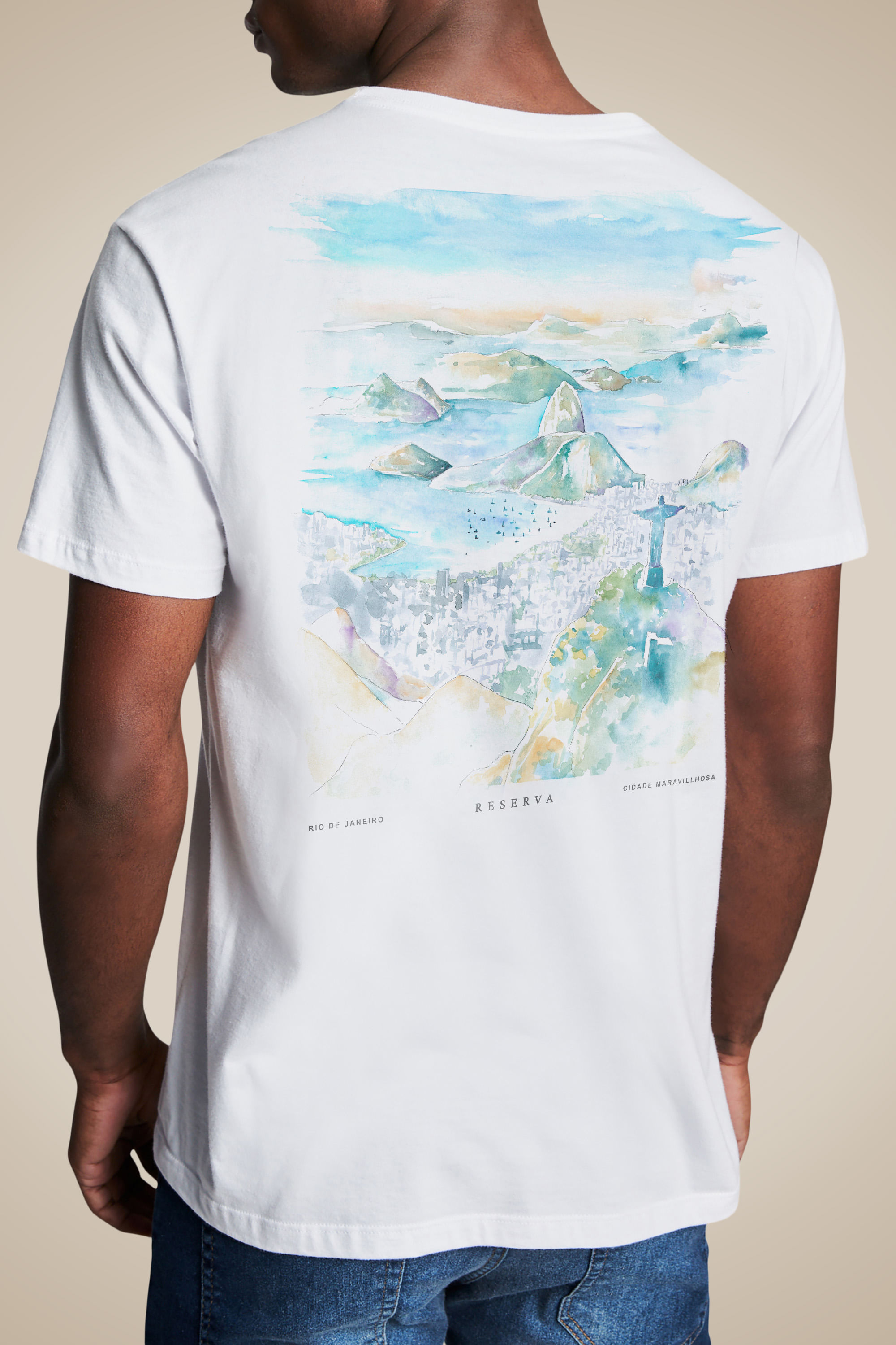 Camiseta Est Aquarela Aniversario Rio