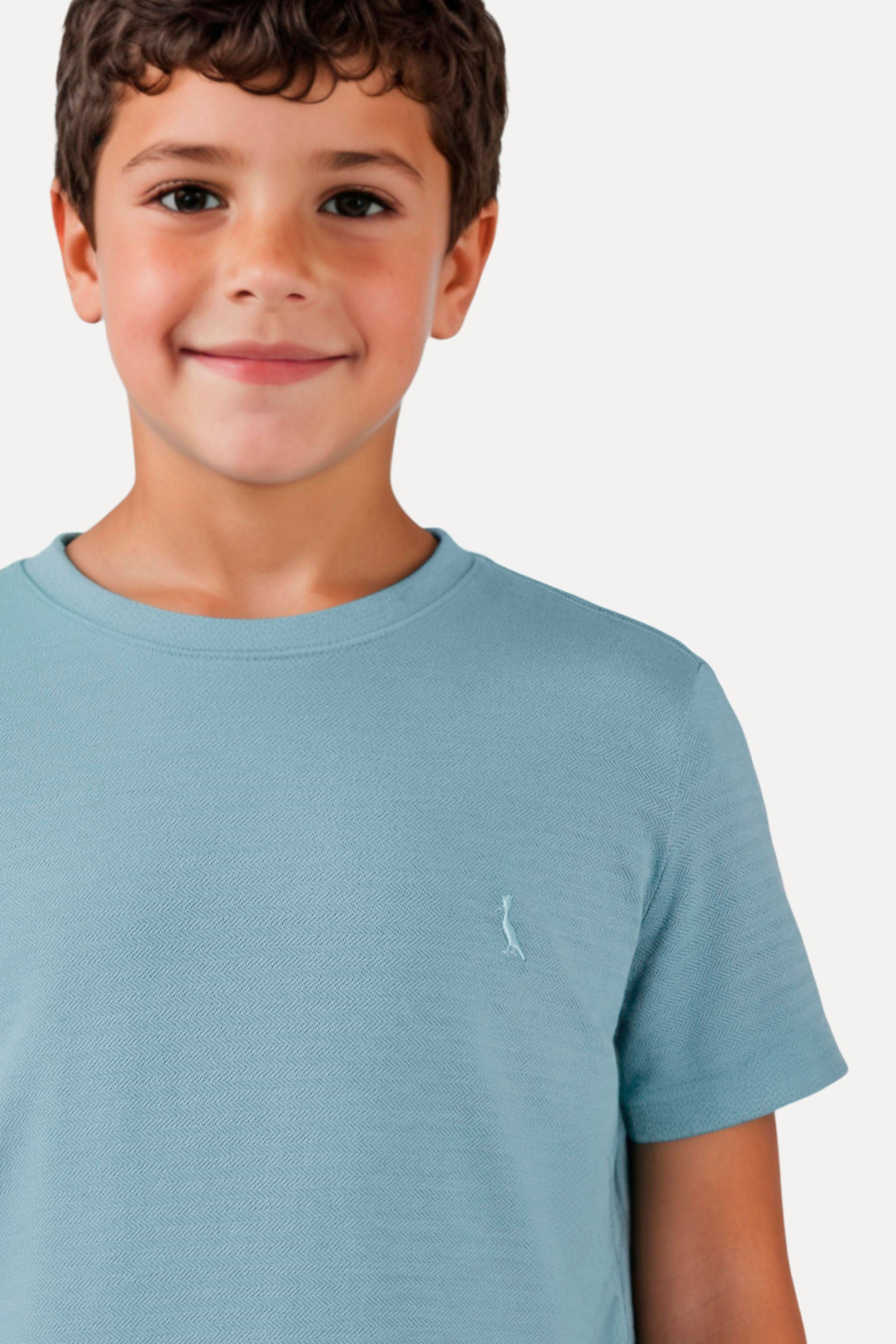 Camiseta Mc Mini Textura Wild - Azul Seco - 04