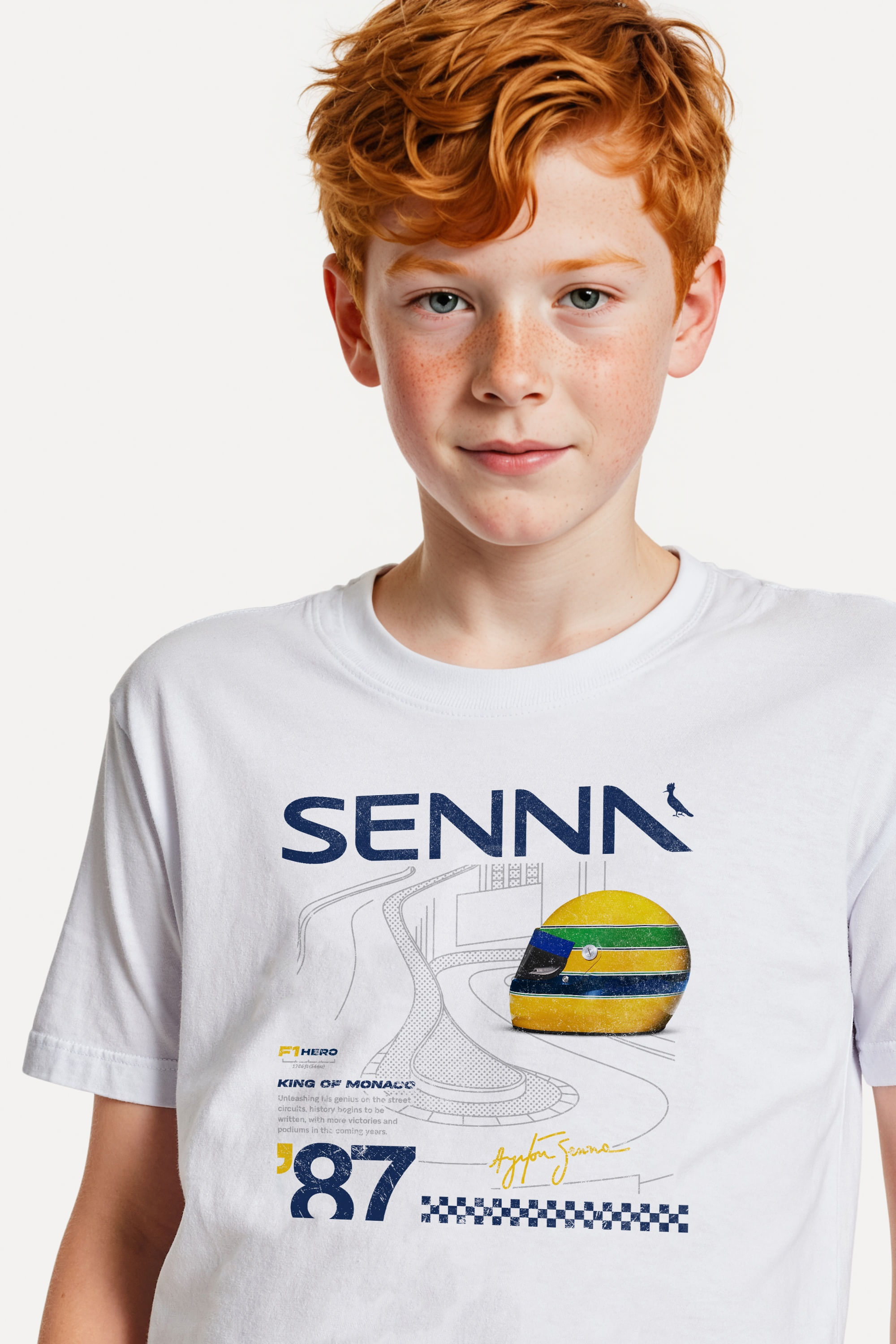 Camiseta Mini Est Senna King Of Monaco