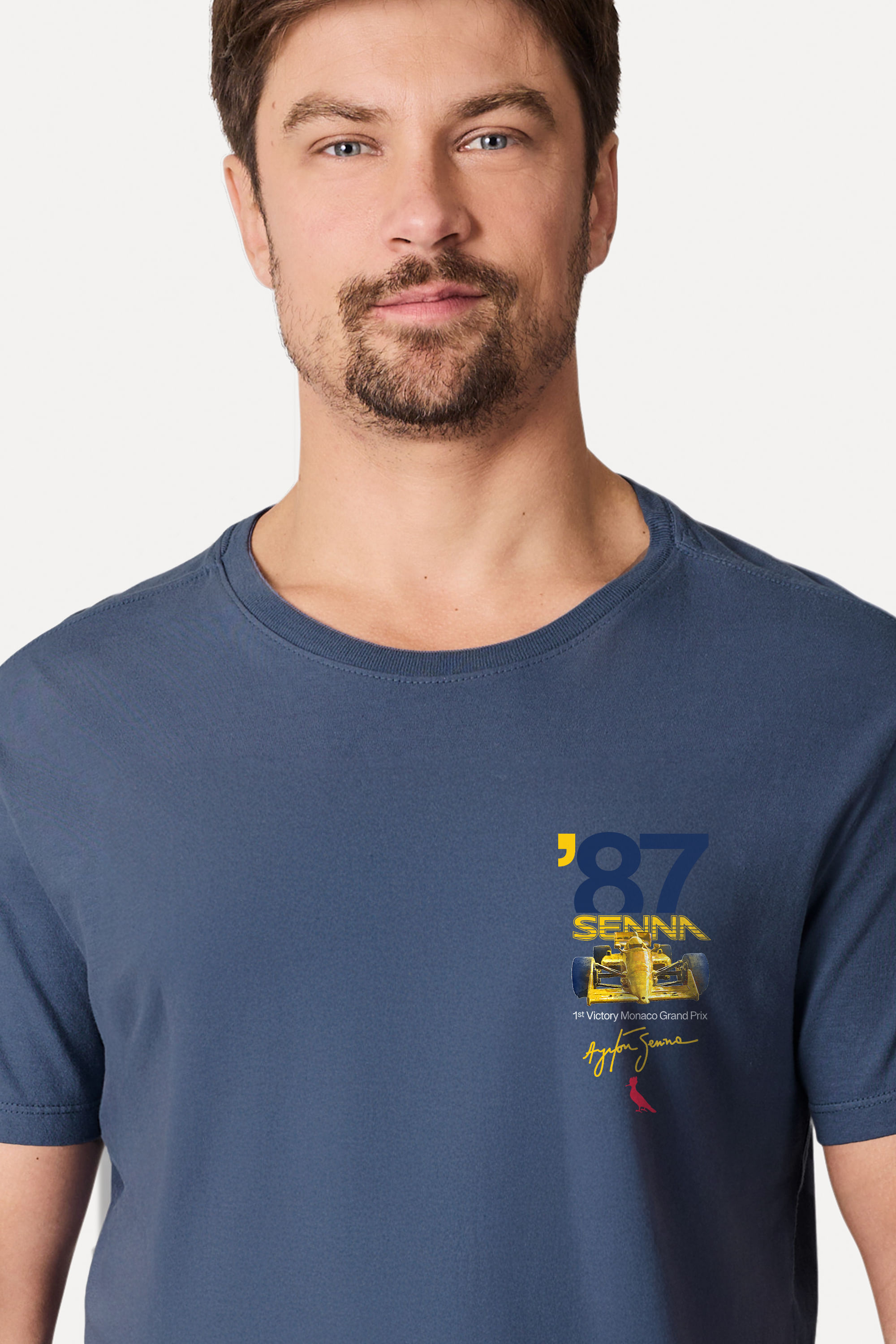 Camiseta Estampada Senna Monaco 87