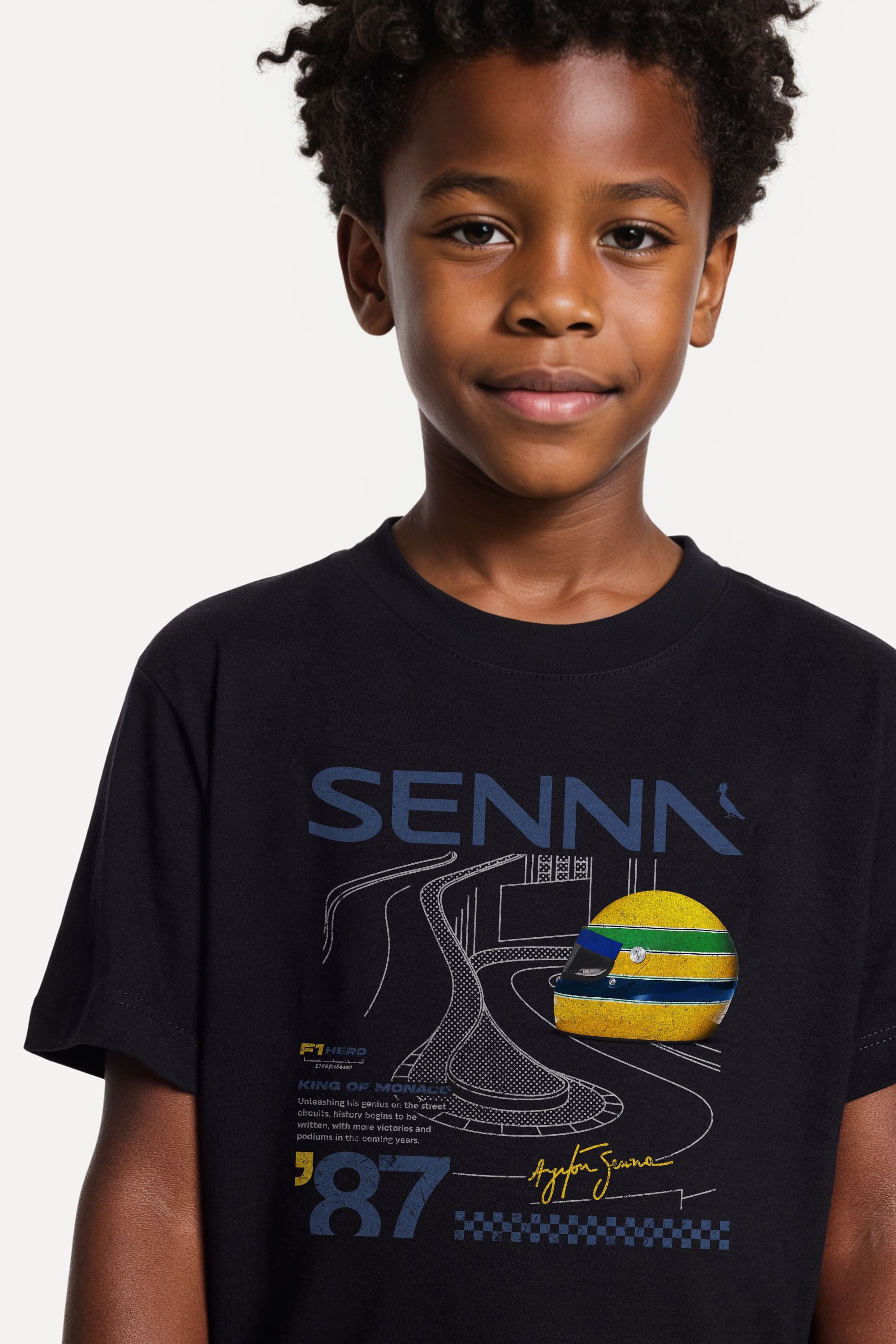 Camiseta Mini Est Senna King Of Monaco