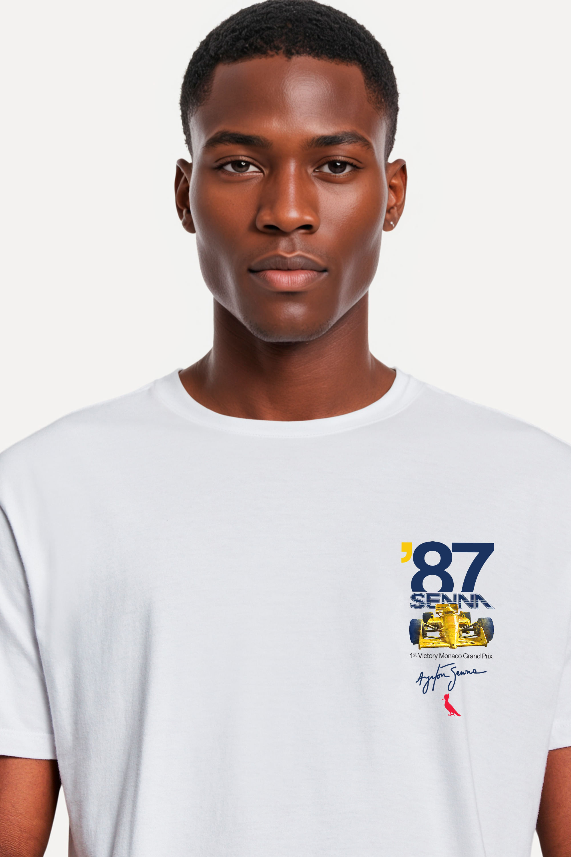Camiseta Estampada Senna Monaco 87