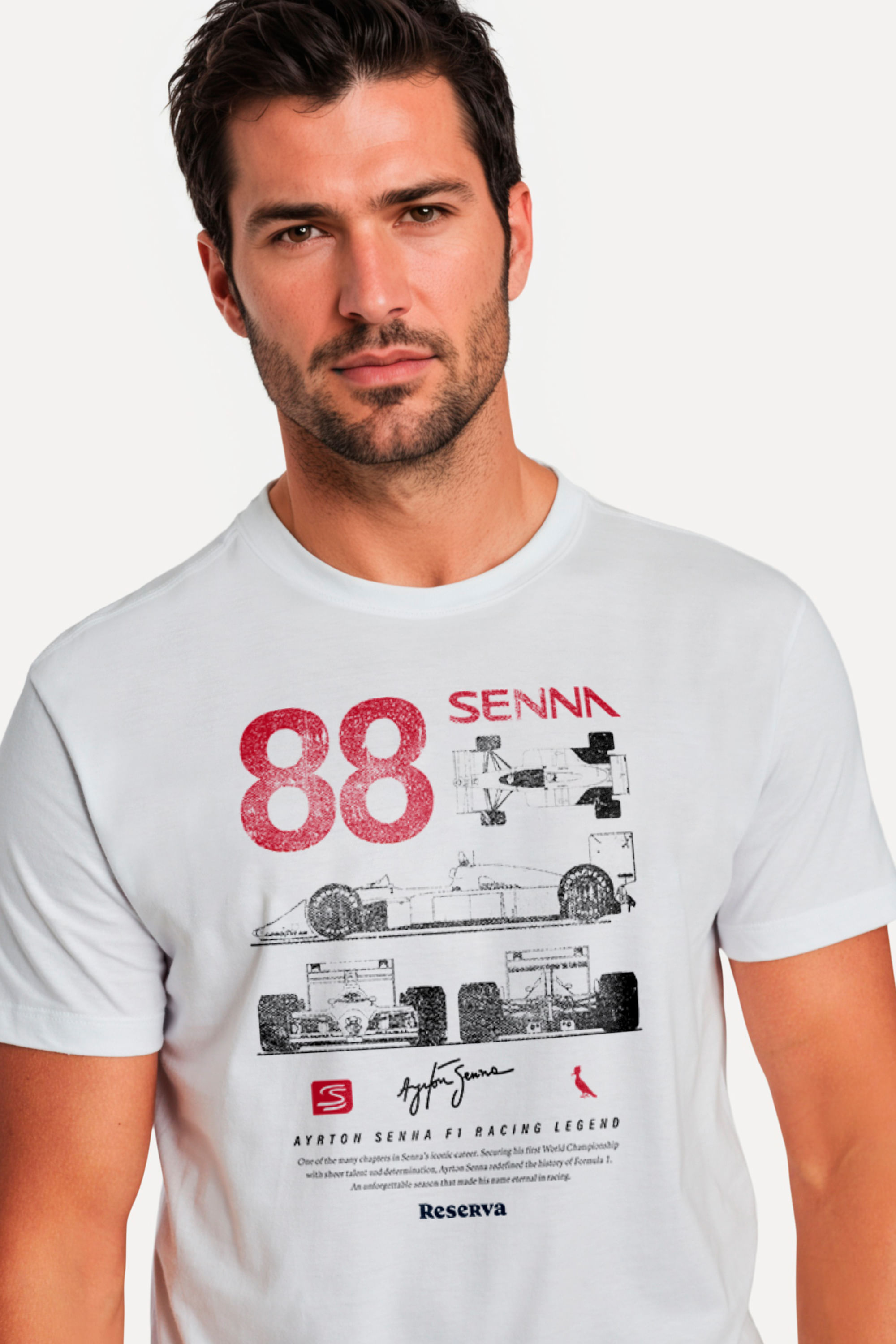 Camiseta Estam Senna F1 Racing Legend