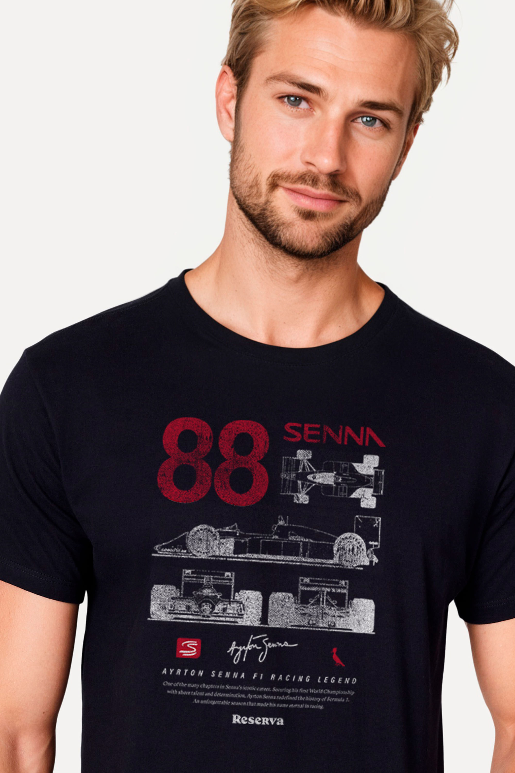 Camiseta Estam Senna F1 Racing Legend