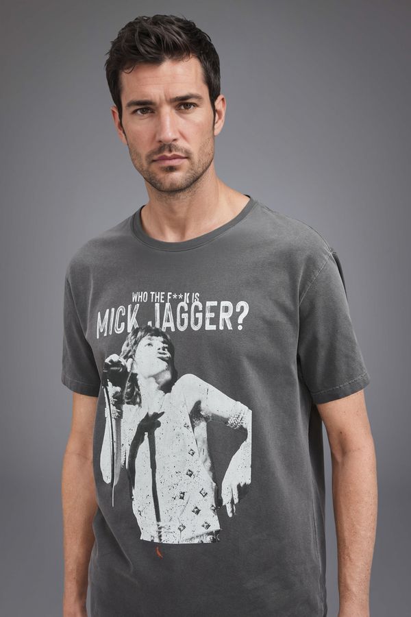 Camiseta Est Rolling Stones Mick Jagger Preto Stoned - Gg