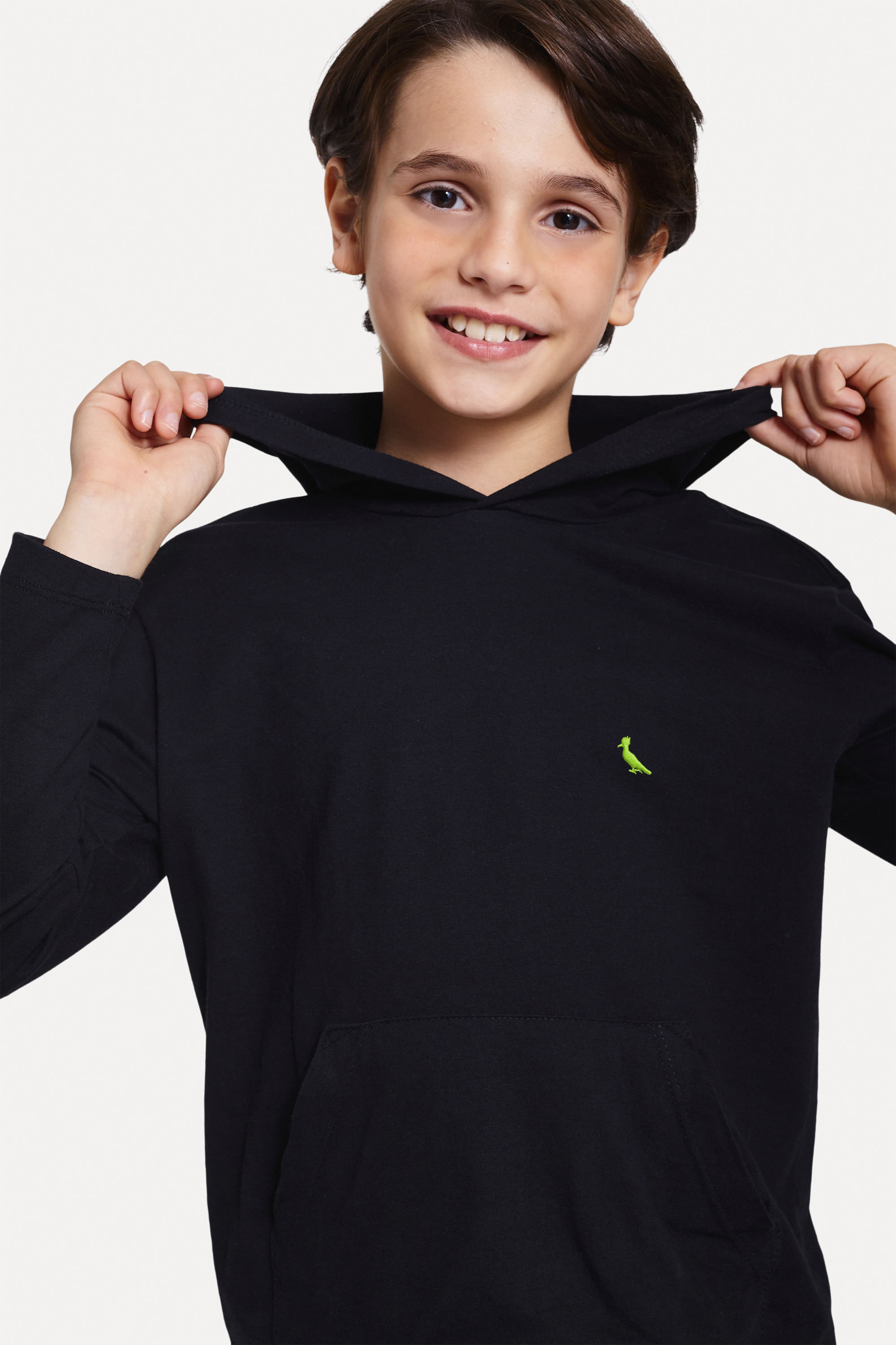 Hoodie Mini Canguru Neon Pp Bordado