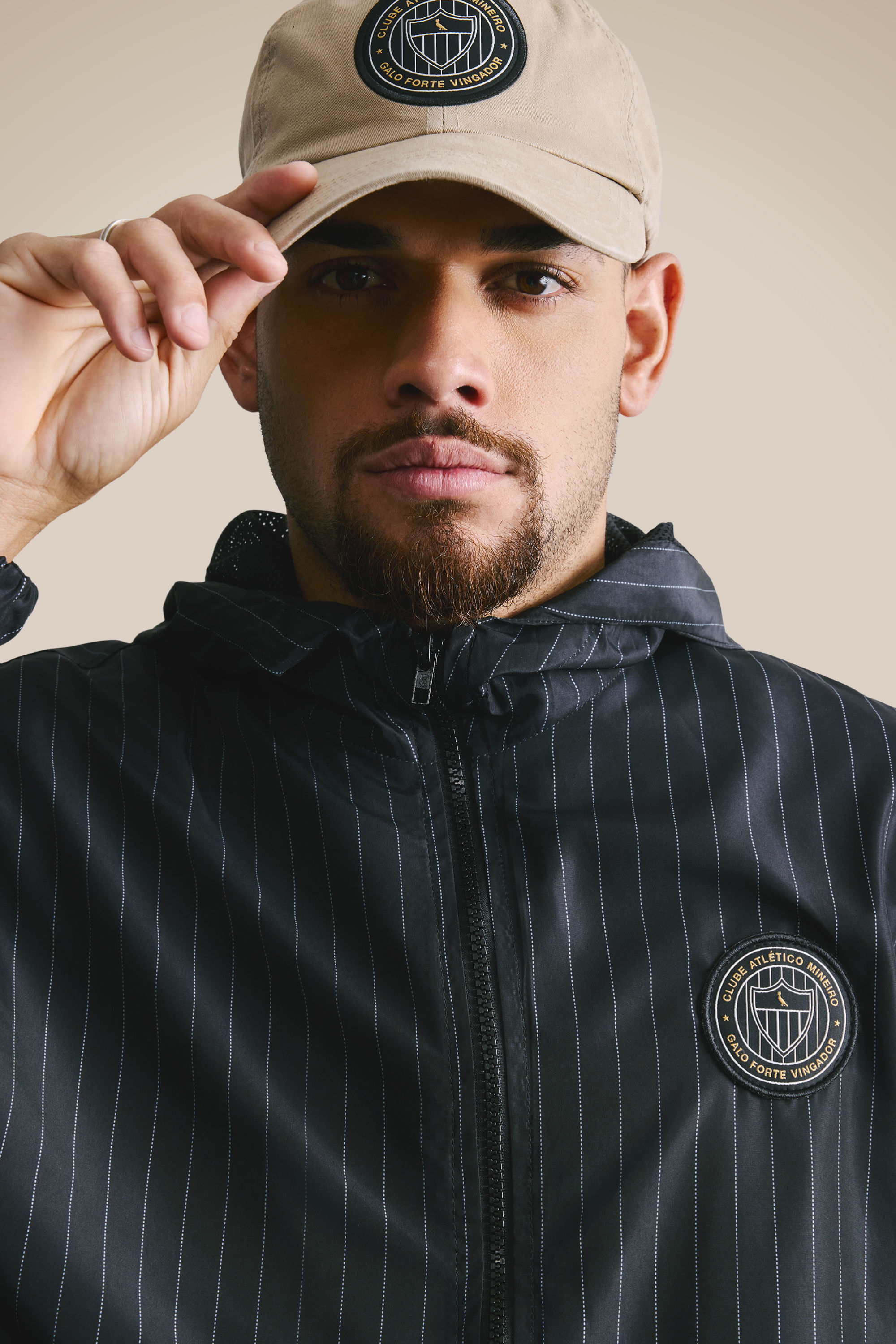 Jaqueta Windbreaker Listrada Atl Mineiro