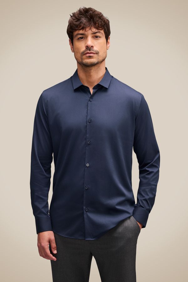Camisa Ml Enxuto Soft Touch Marinho - M