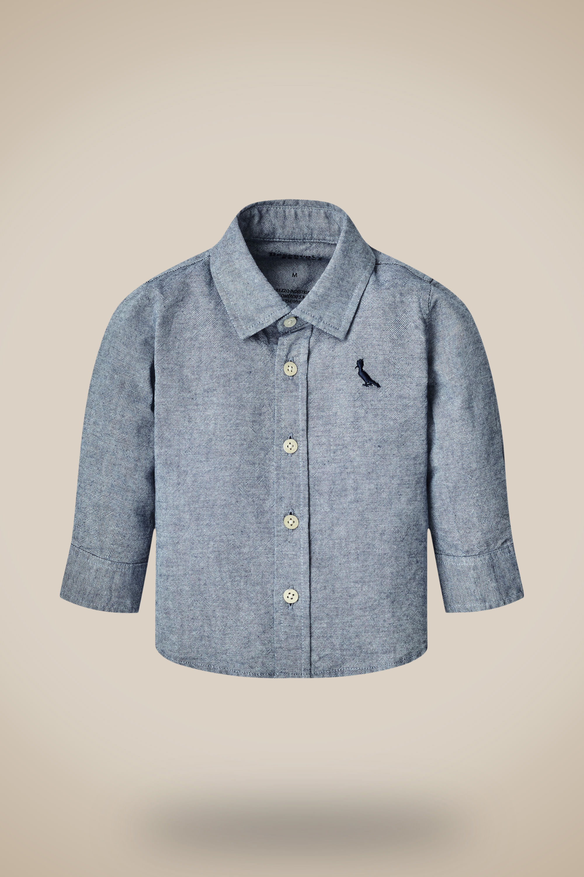Camisa Bebê Manga Longa Oxford Color