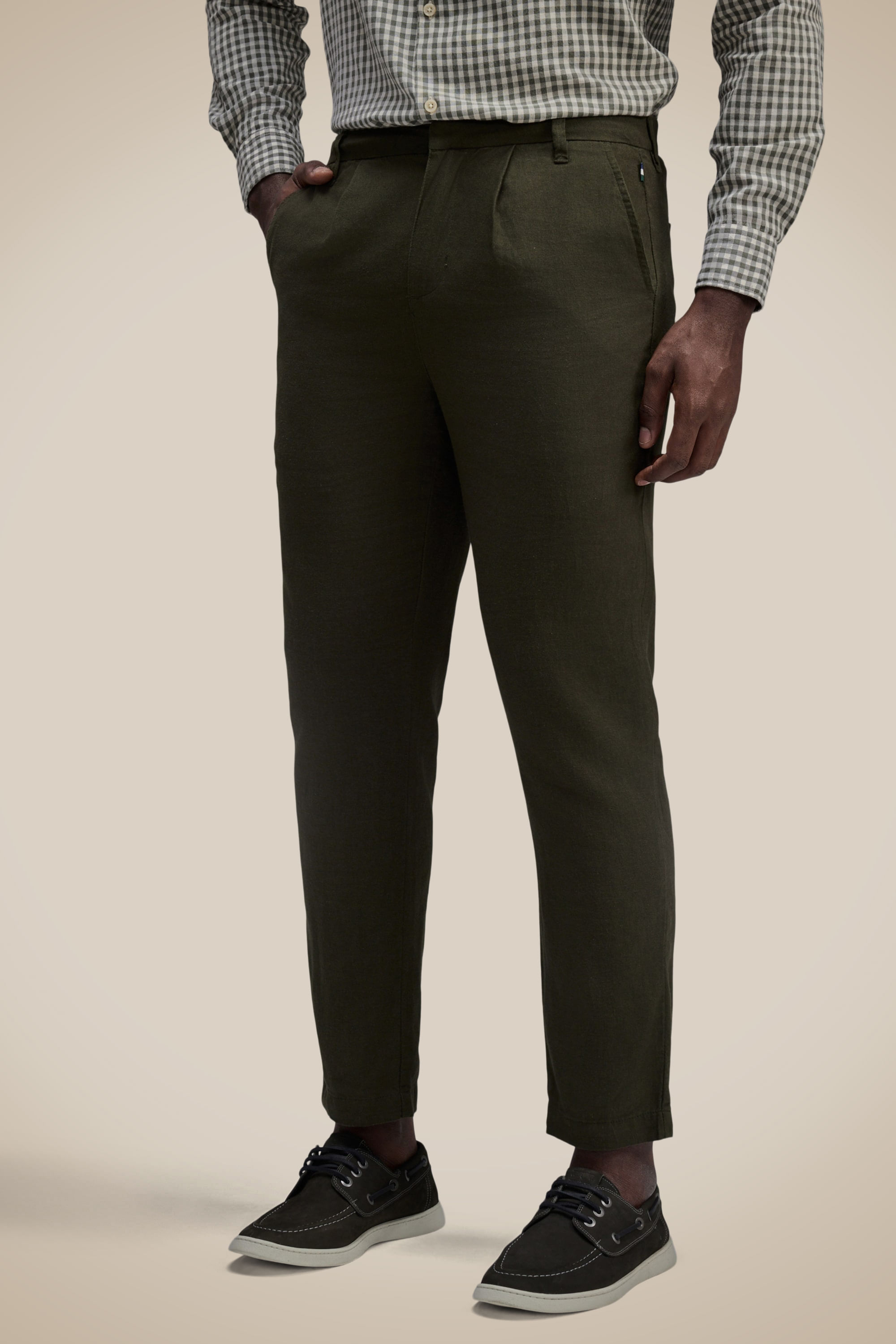 Calca Casual Linho Plus
