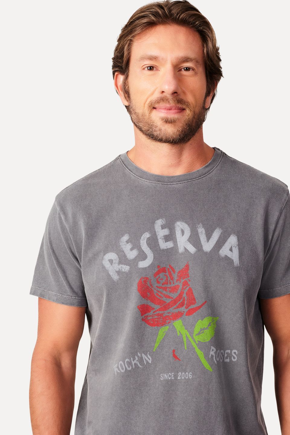 Camiseta Estampada Rock In Roses