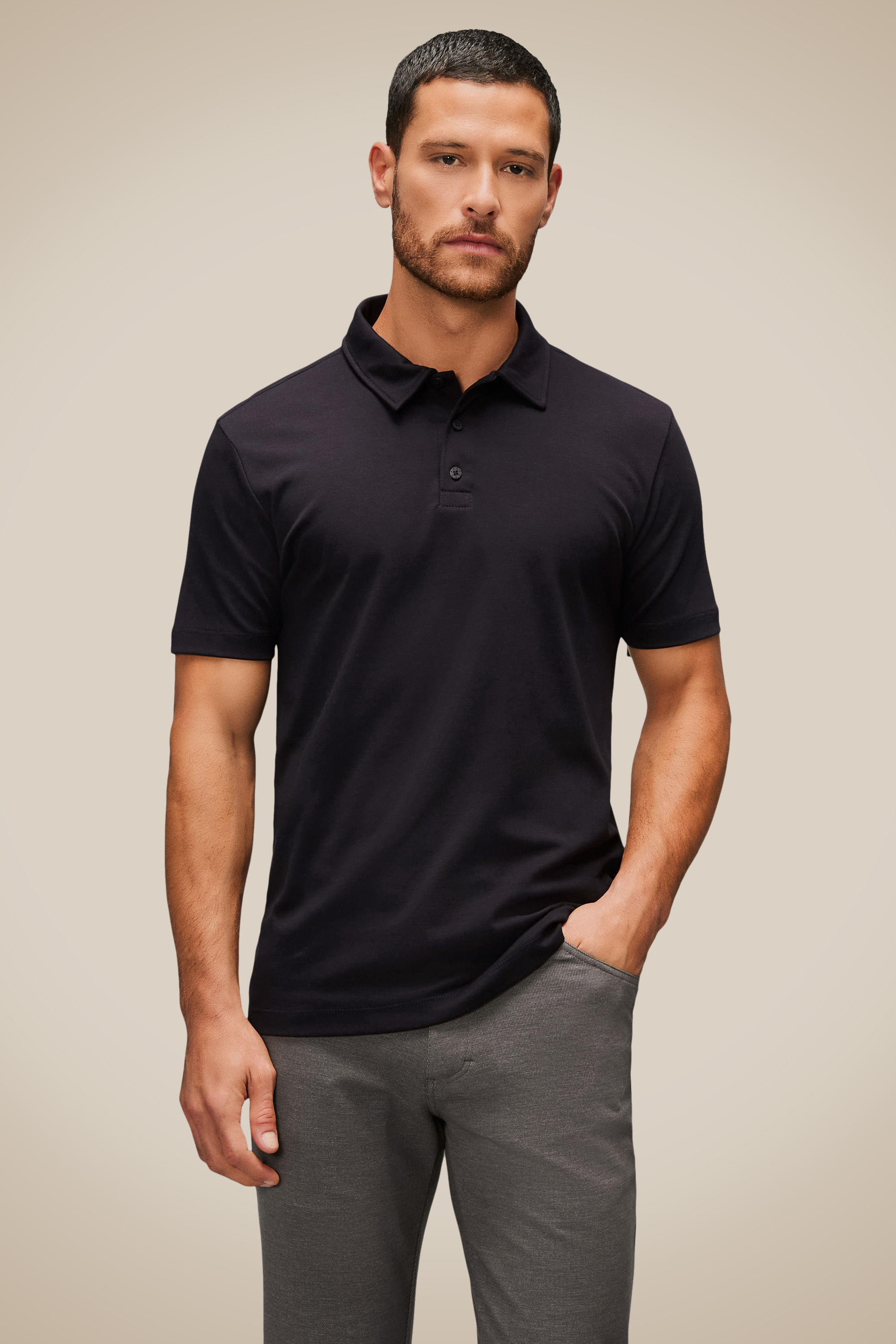 Polo Regular Soft Touch - Preto - Ggg