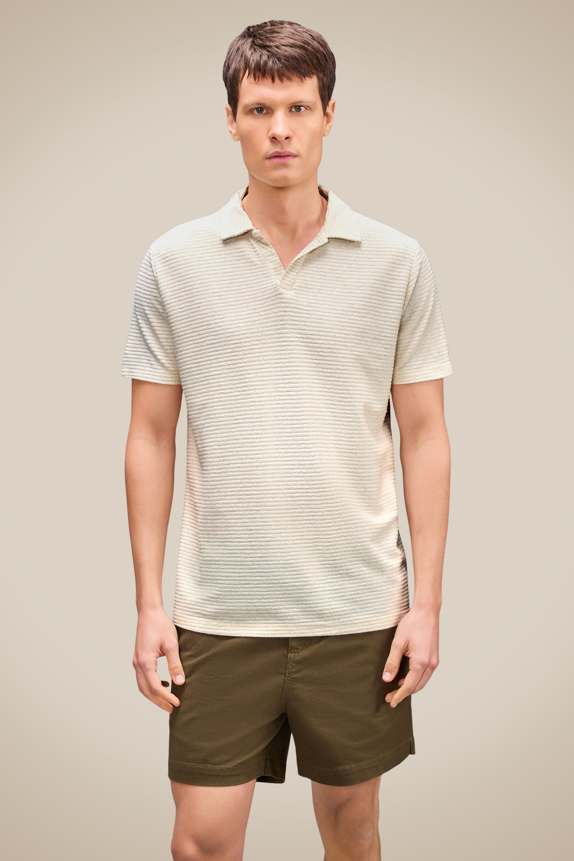 Polo Bata Listrado Oliveiras